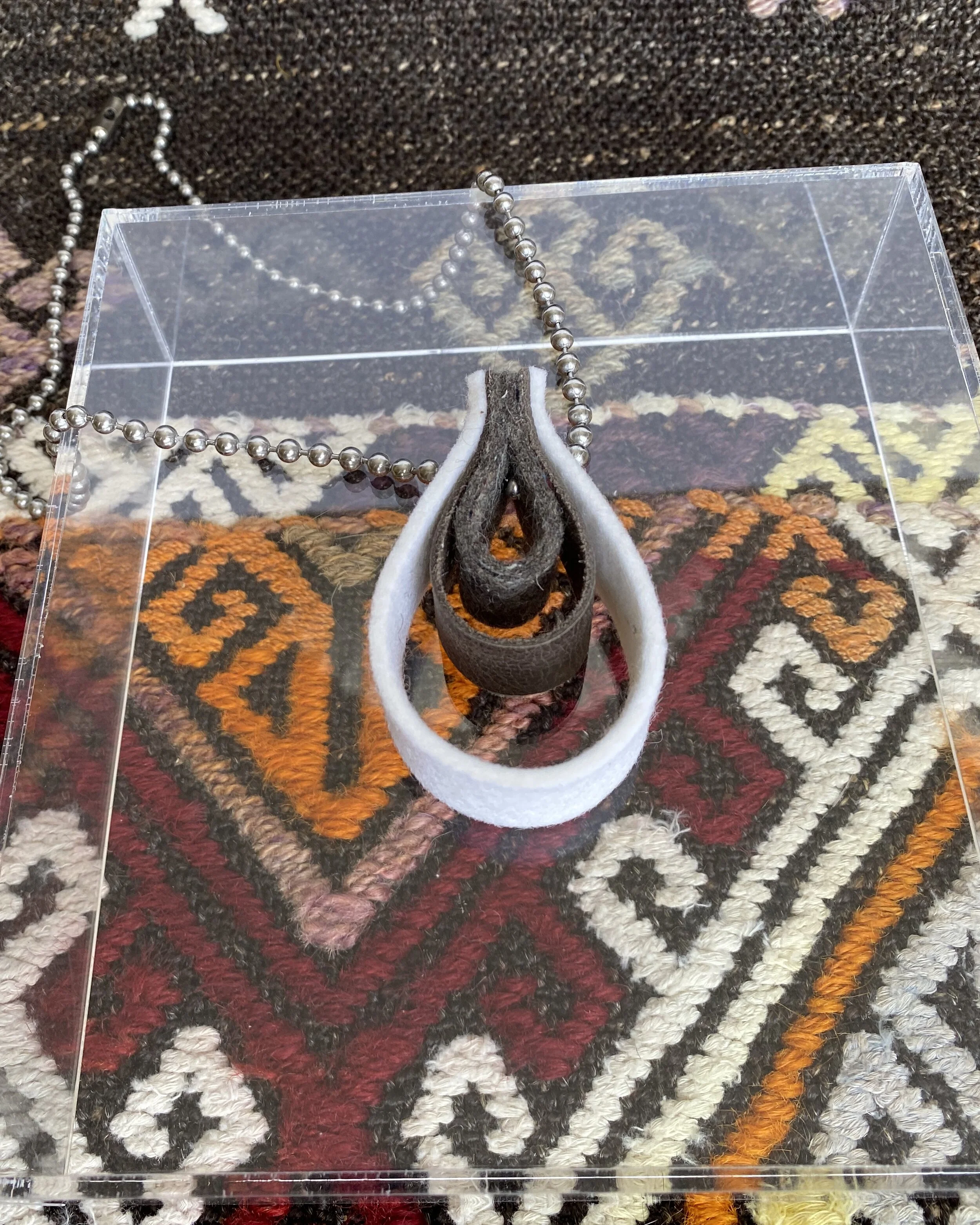 Floue ~ Wool Felt & Leather Necklace