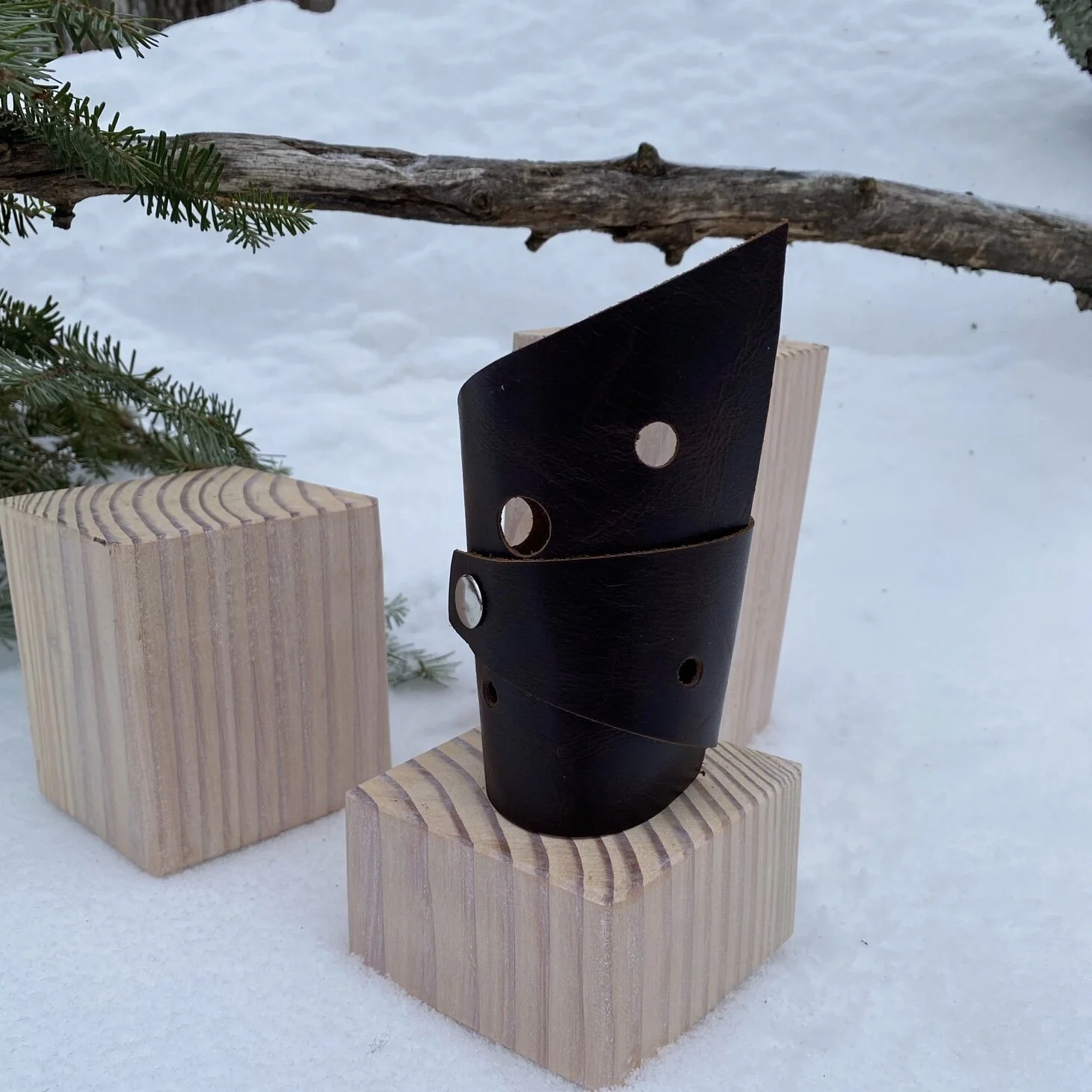 Incarceration Chocolate Leather Cuff