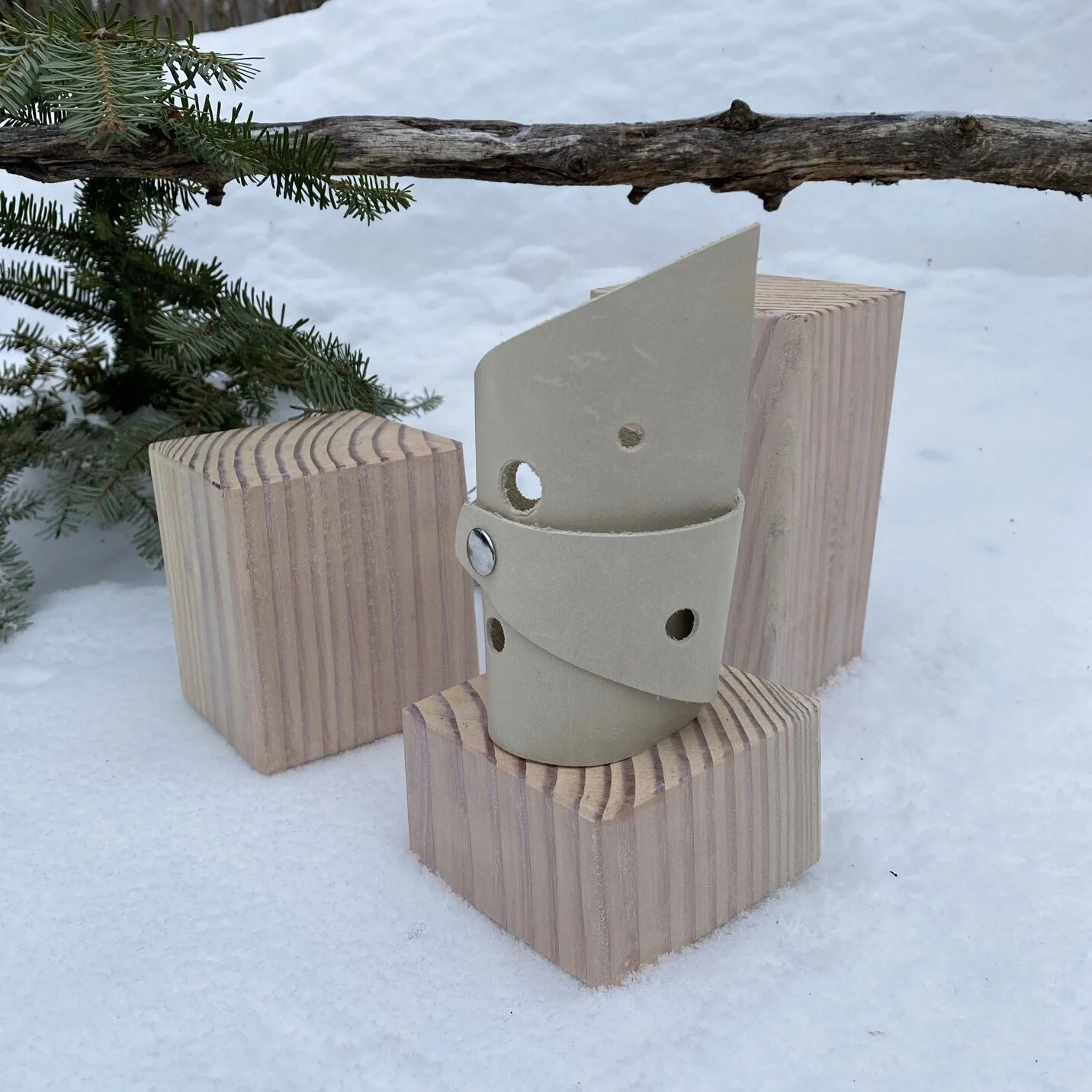 Incarceration Ivory Leather Cuff