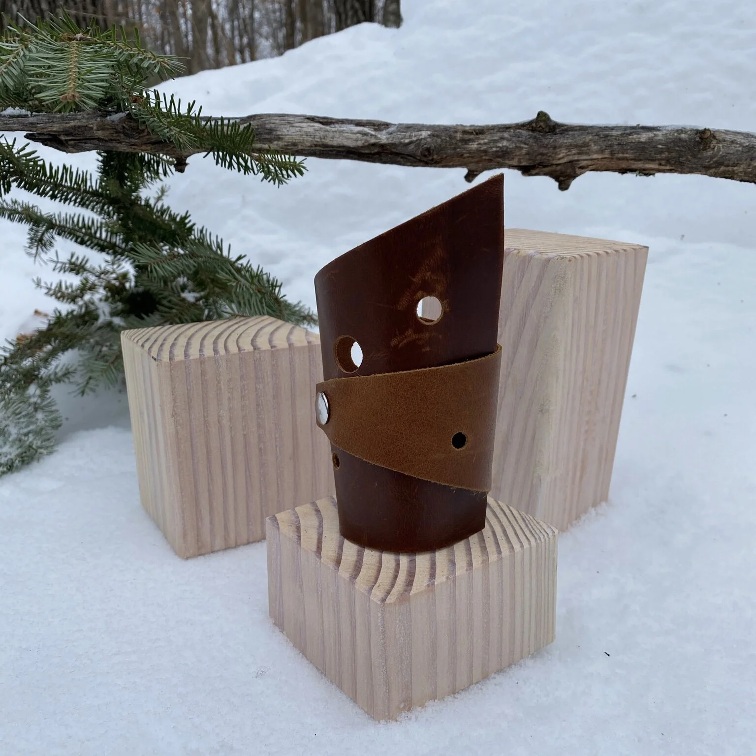 Limited Edition Fade Cognac Incarceration Leather Cuff