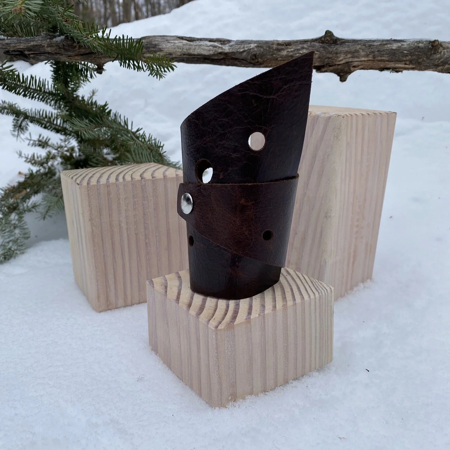 Incarceration Espresso Leather Cuff