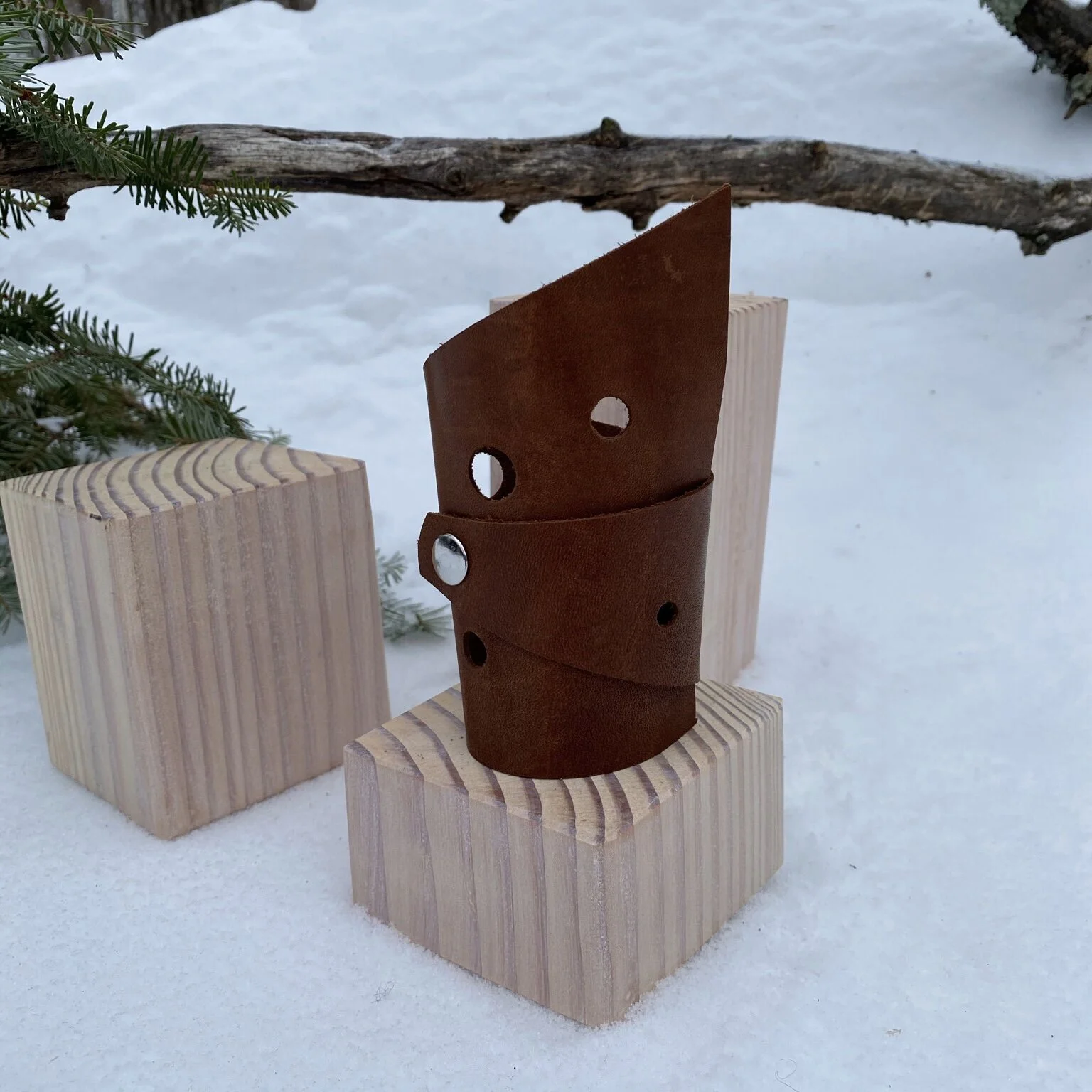 Incarceration Cognac Leather Cuff