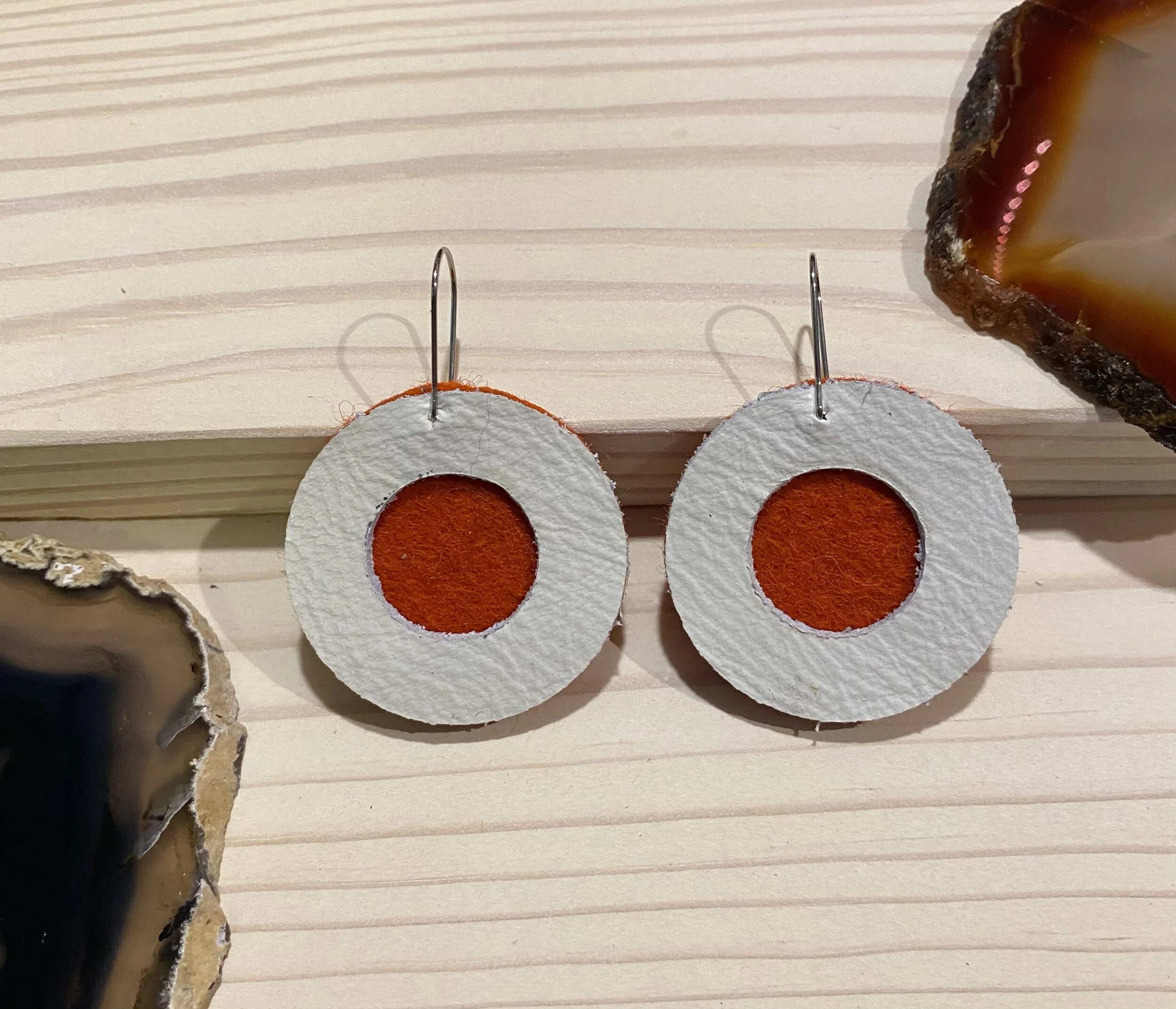 Orange Contour Earring