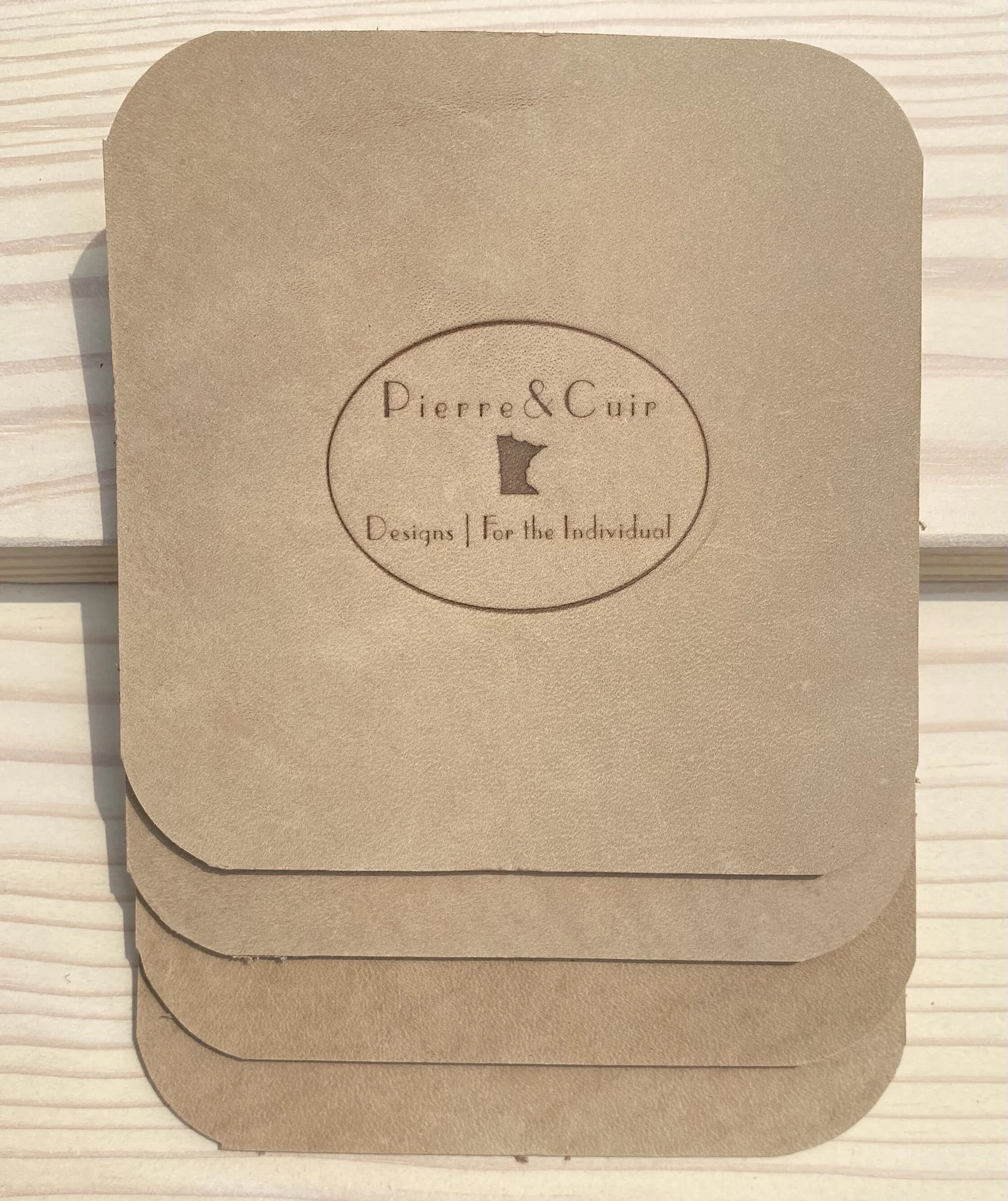 Bone Saddle Leather Coasters