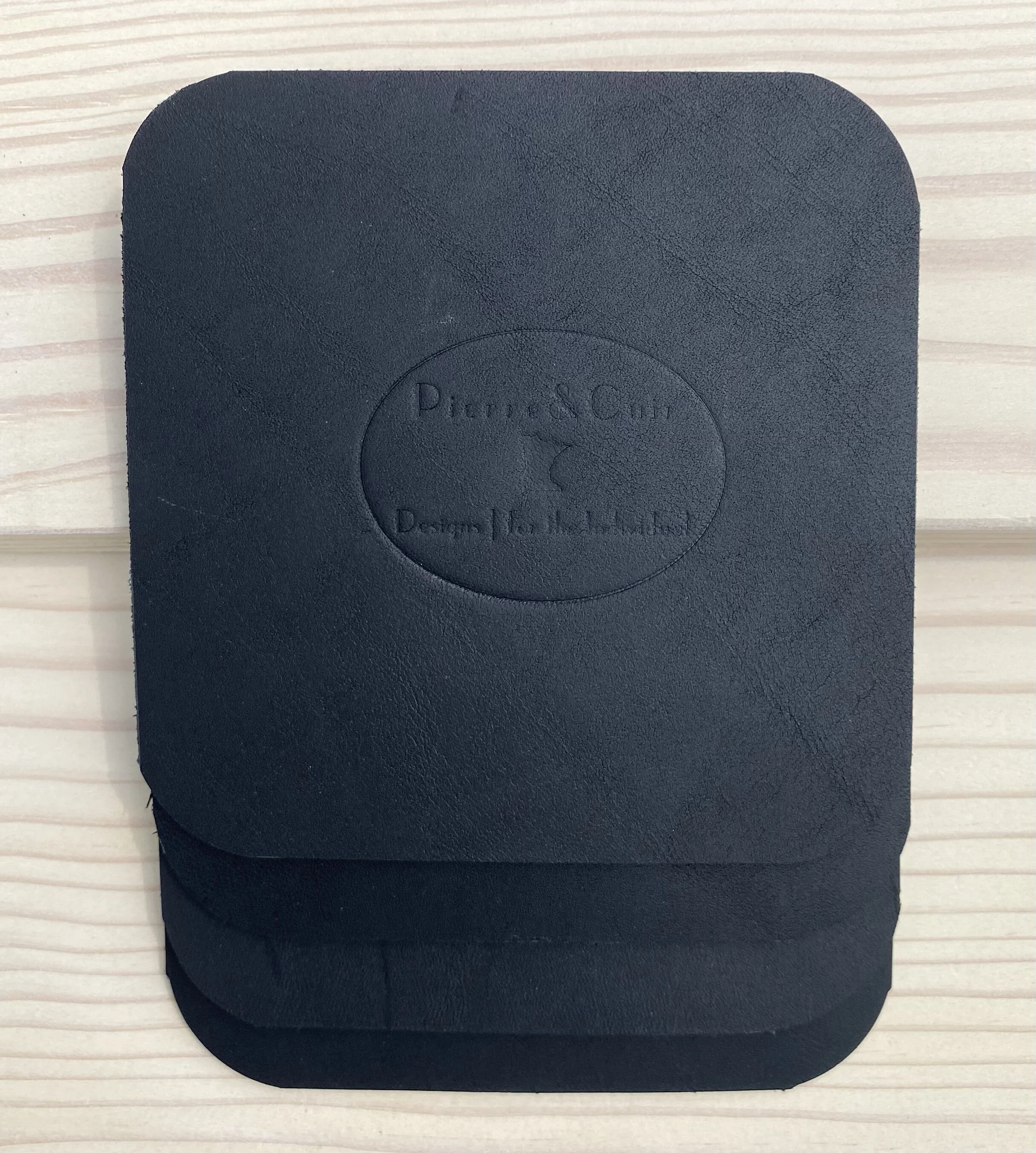 Black Saddle Leather Coasters