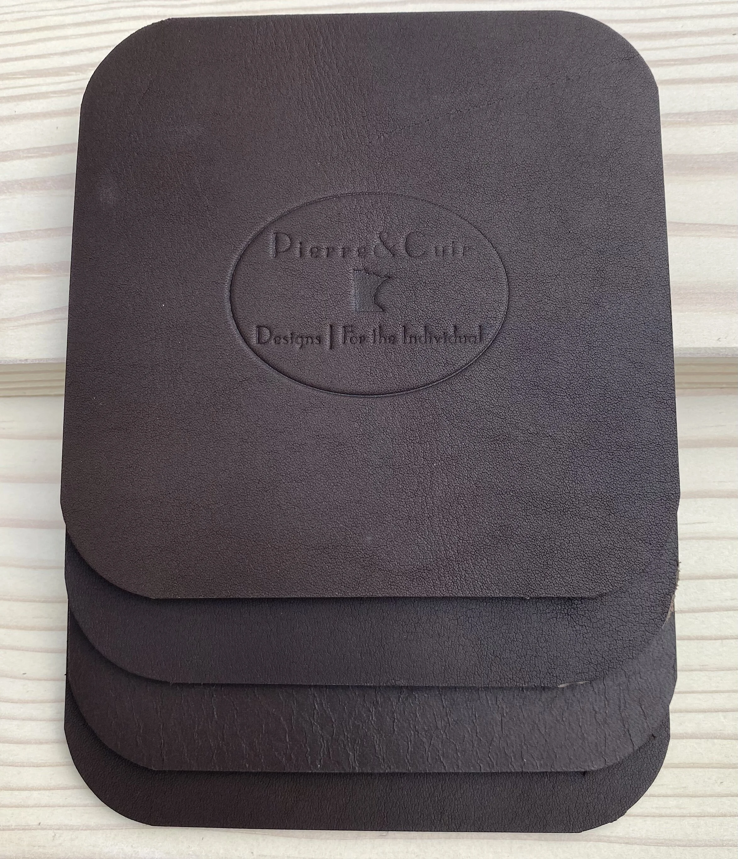 Espresso Saddle Leather Coasters