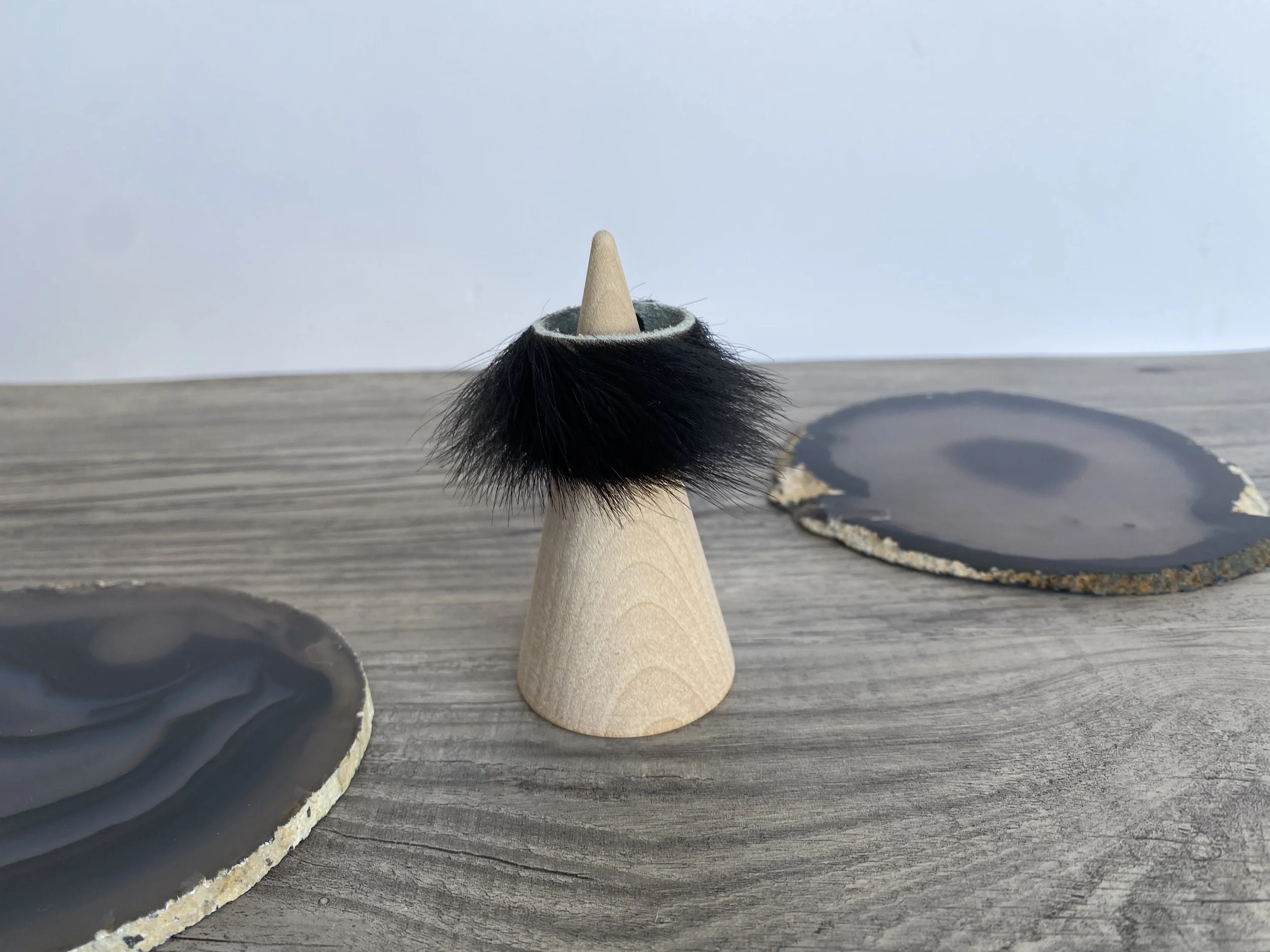 Black Cowhide Ring