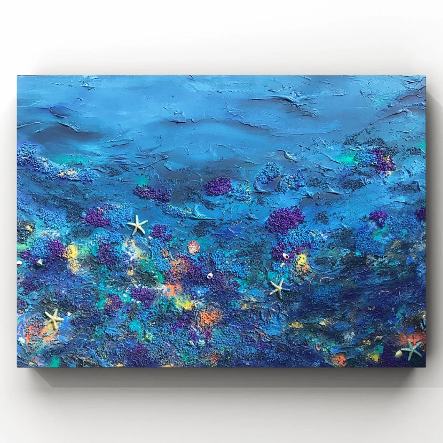 This is a stunning mixed media painting combining acrylics, 3d materials, beads and covered with sprays. If you’re wall needs refreshing and lacking some colours, this painting will not let you down. This is my beautiful abstract representation