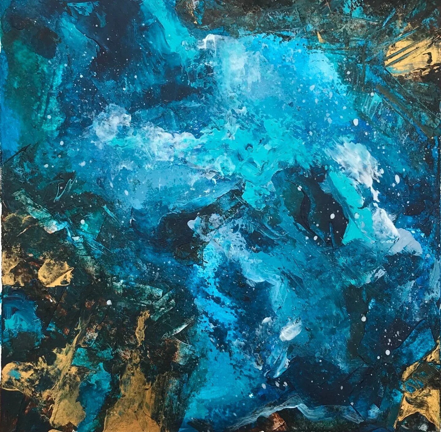One of a kind artwork inspired by coastal hue.

This painting is inspired by the place called El Nido. With its powdery sand beaches and its rustic environment, this idyllic island really is a dream destination.

This is a mixed media painting on pro