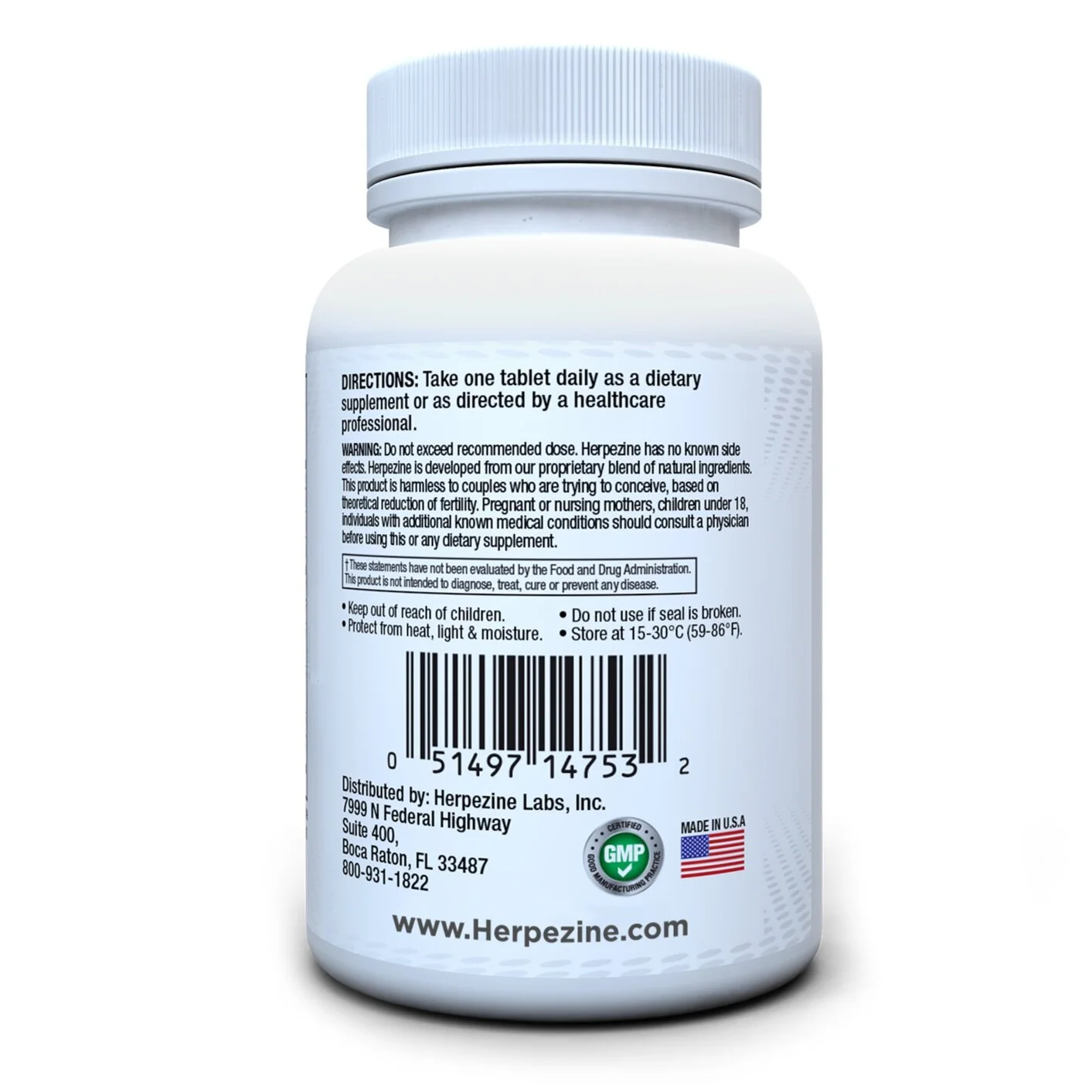 Herpezine Herpes Supplement - Directions