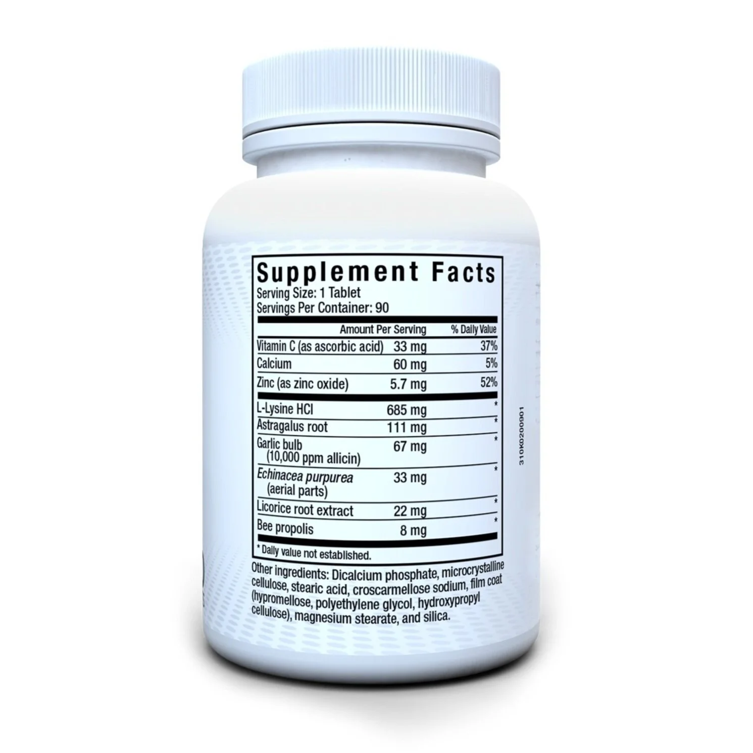 Herpezine Herpes Supplement - Label
