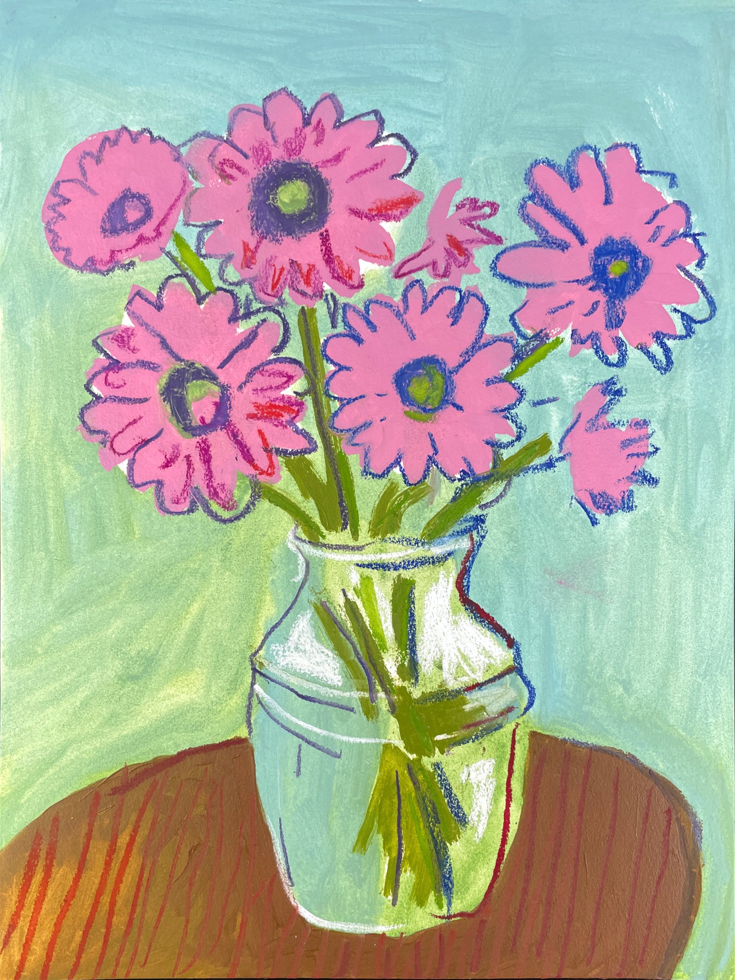 Pink Flowers in Vase