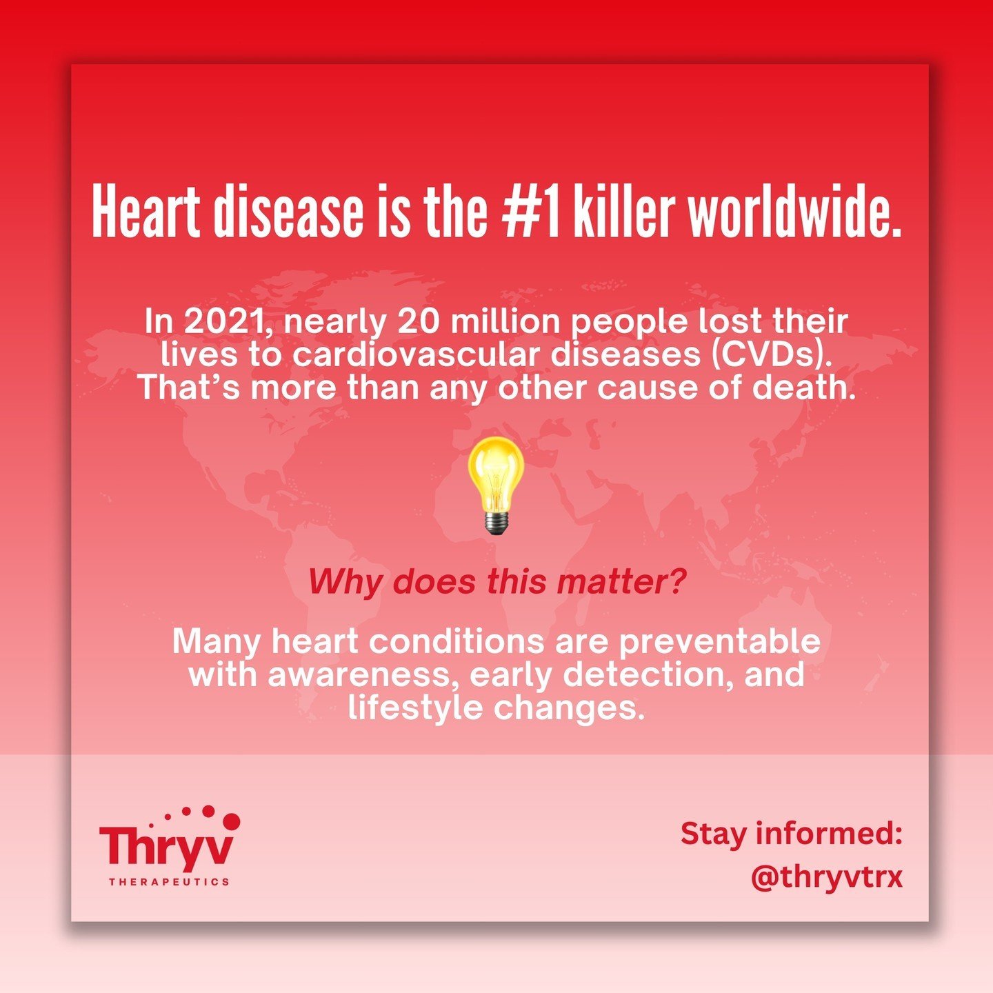 Did you know? 🫀 

Cardiovascular diseases (CVDs) are the leading cause of death worldwide, accounting for approximately 19.91 million global deaths in 2021 according to the American Heart Association (AHA). 

While medical advances have helped more 