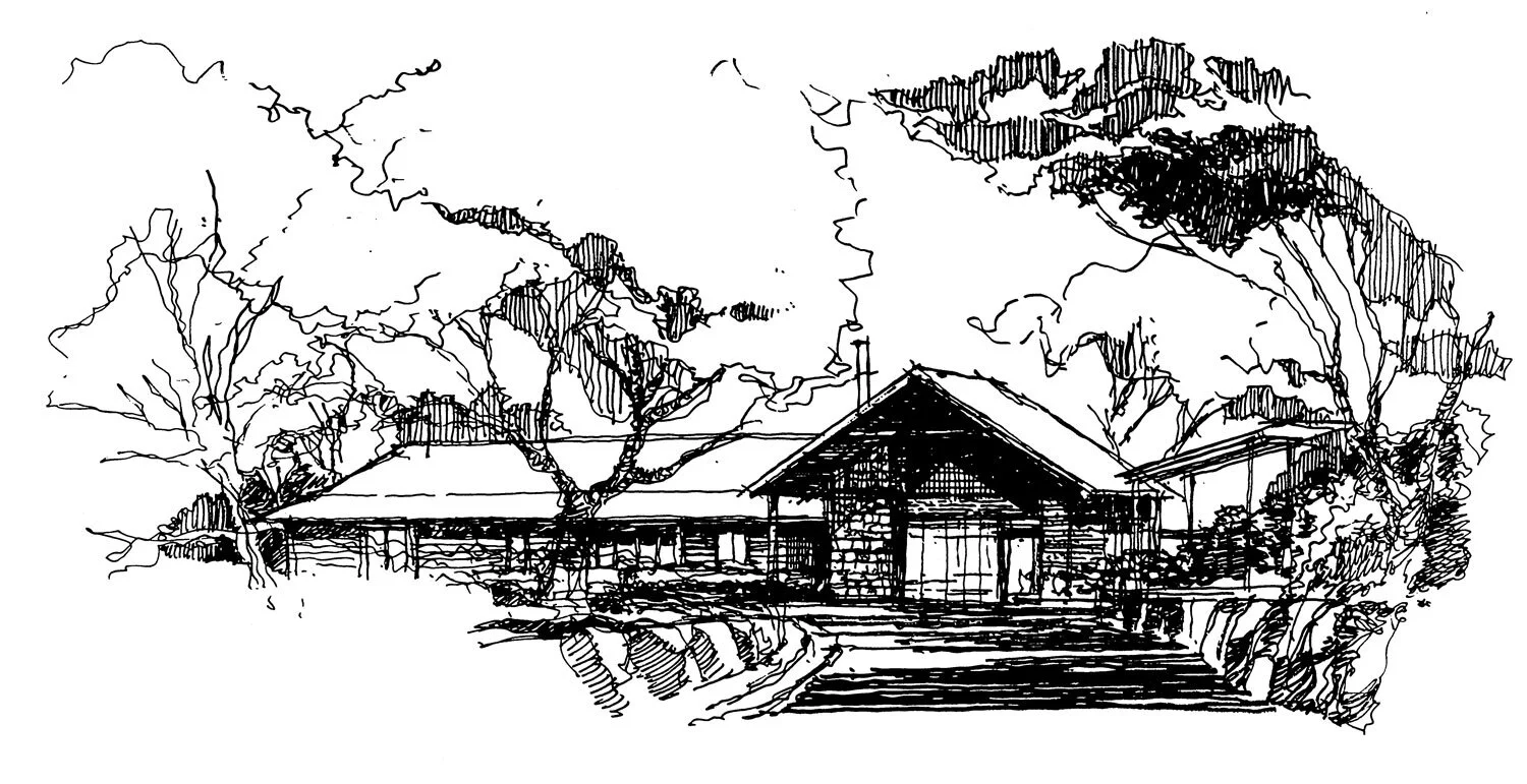 Architectural sketch of a character home renovation by Coveney Browne Design.