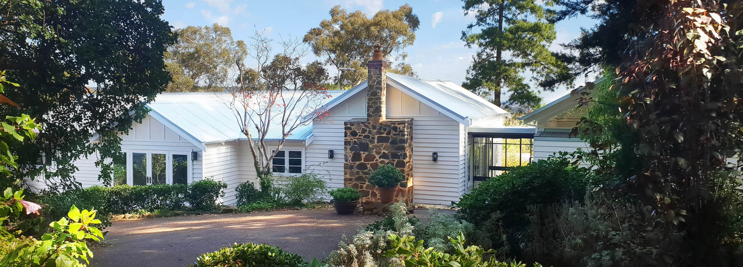 The Gables heritage home renovation project view from front of home.