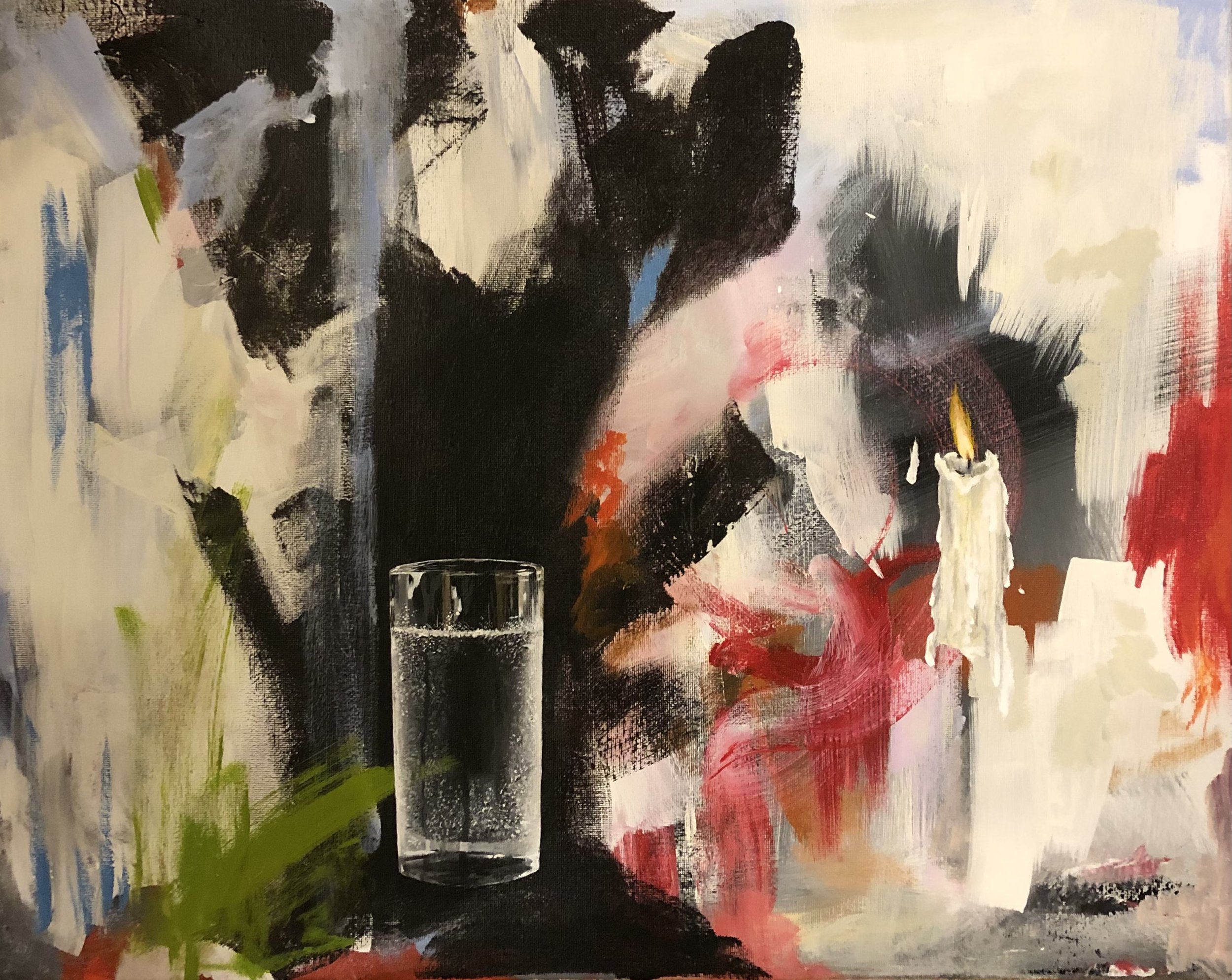 "Girlhood Triptych: Stare,"
Canvas, Acrylic Paint, 2021