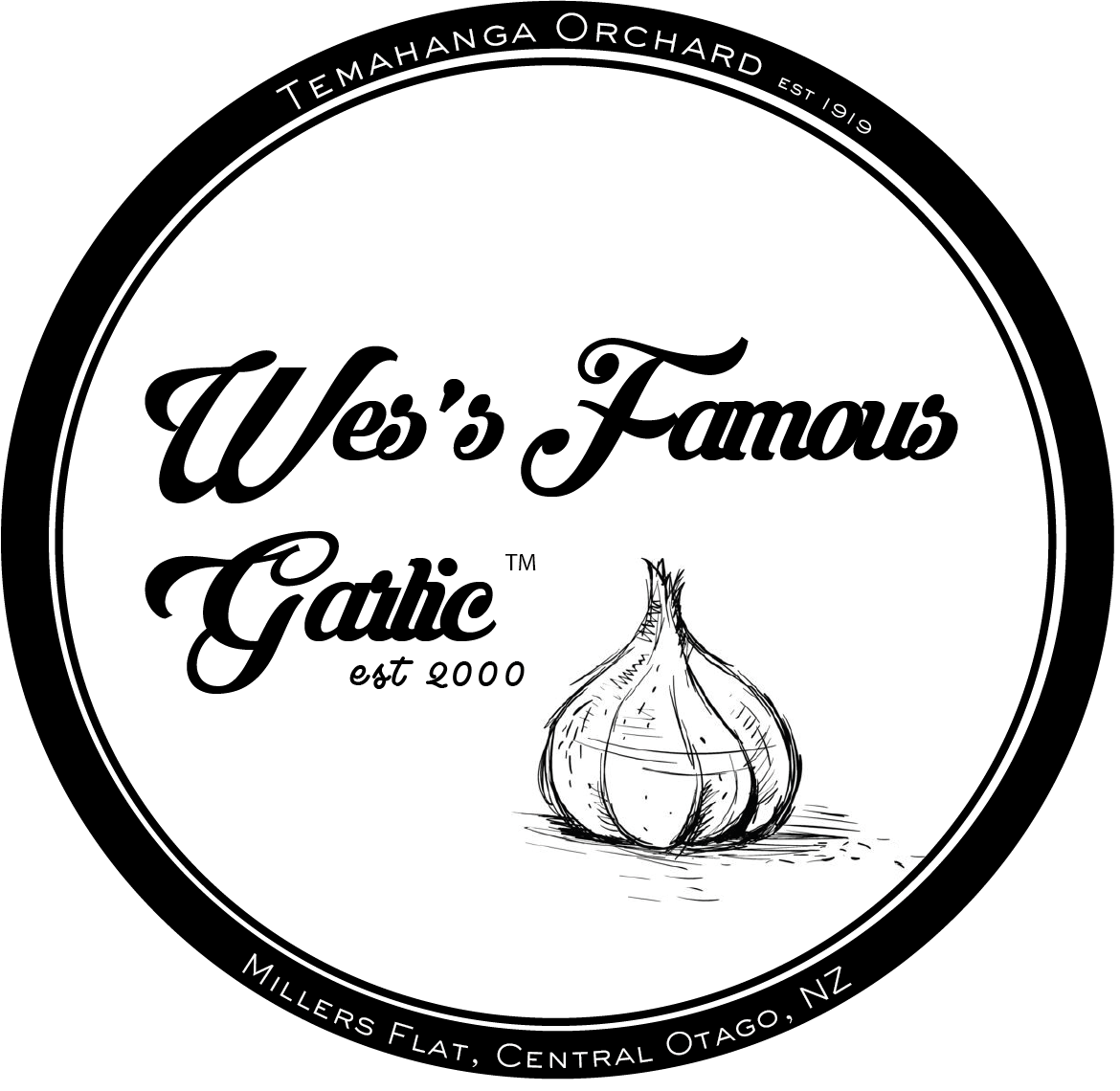 Wes’s Famous Garlic Southland Purple Garlic 1kg — Te Mahanga Orchard