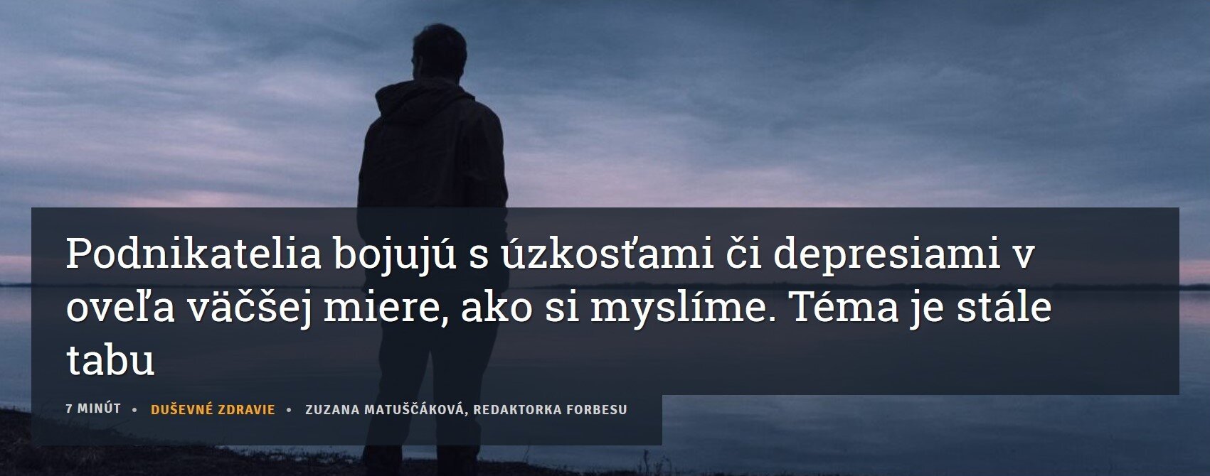 Forbes: Entrepreneurs suffering from depression still taboo