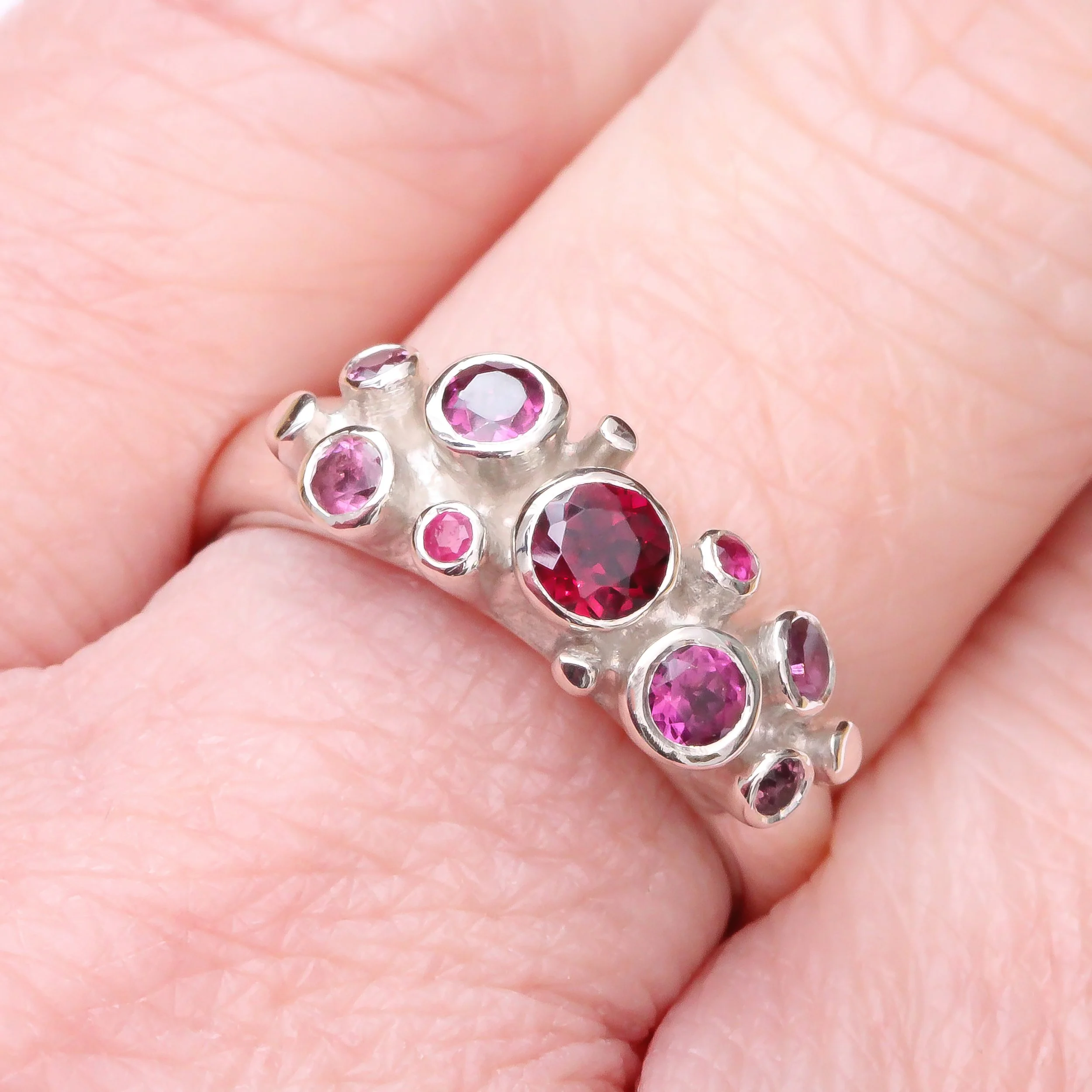 Silver - Pink Garnet, Tourmaline & Ruby - hand.jpg