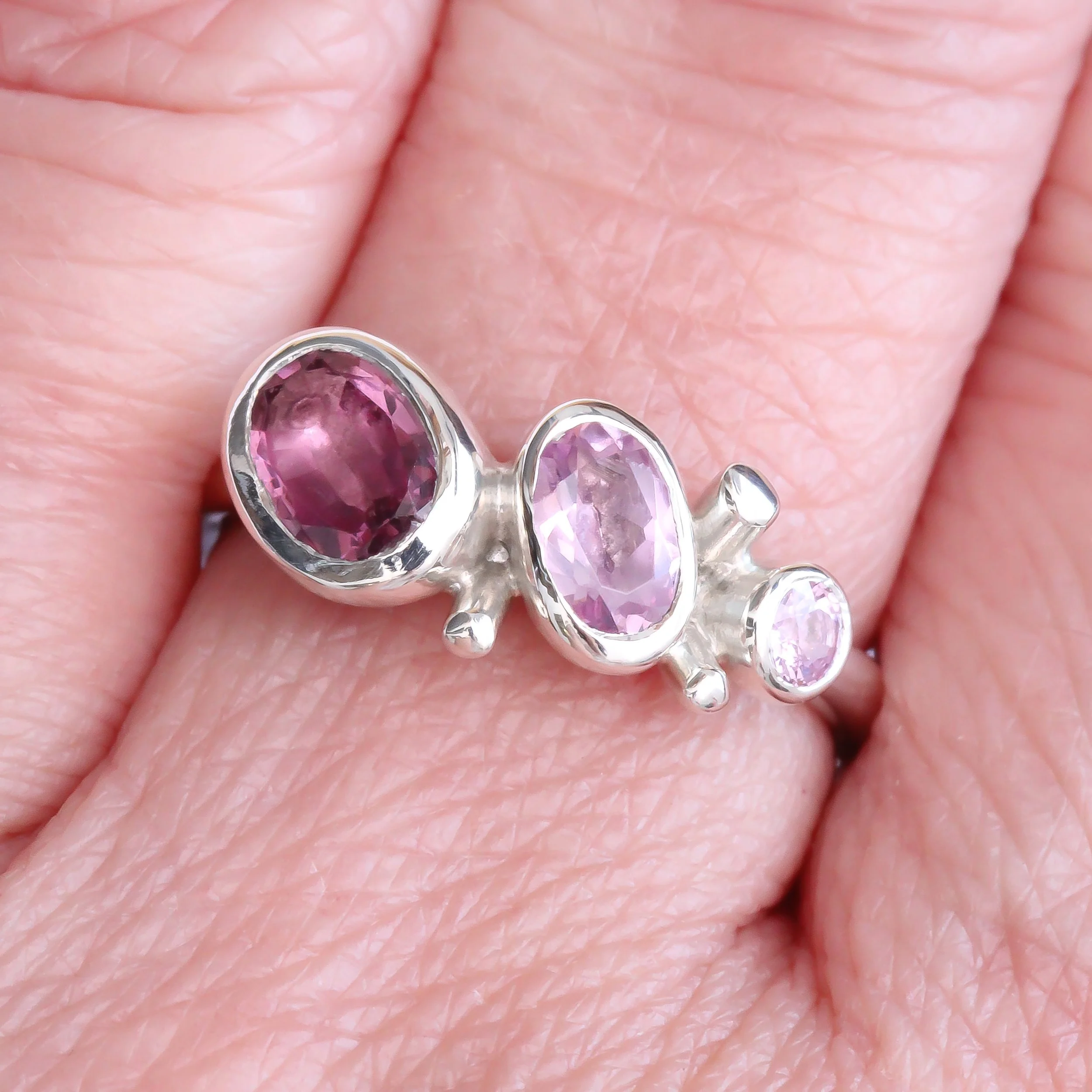 Silver - Purple & Pink Sapphire & Spinel - hand.jpg