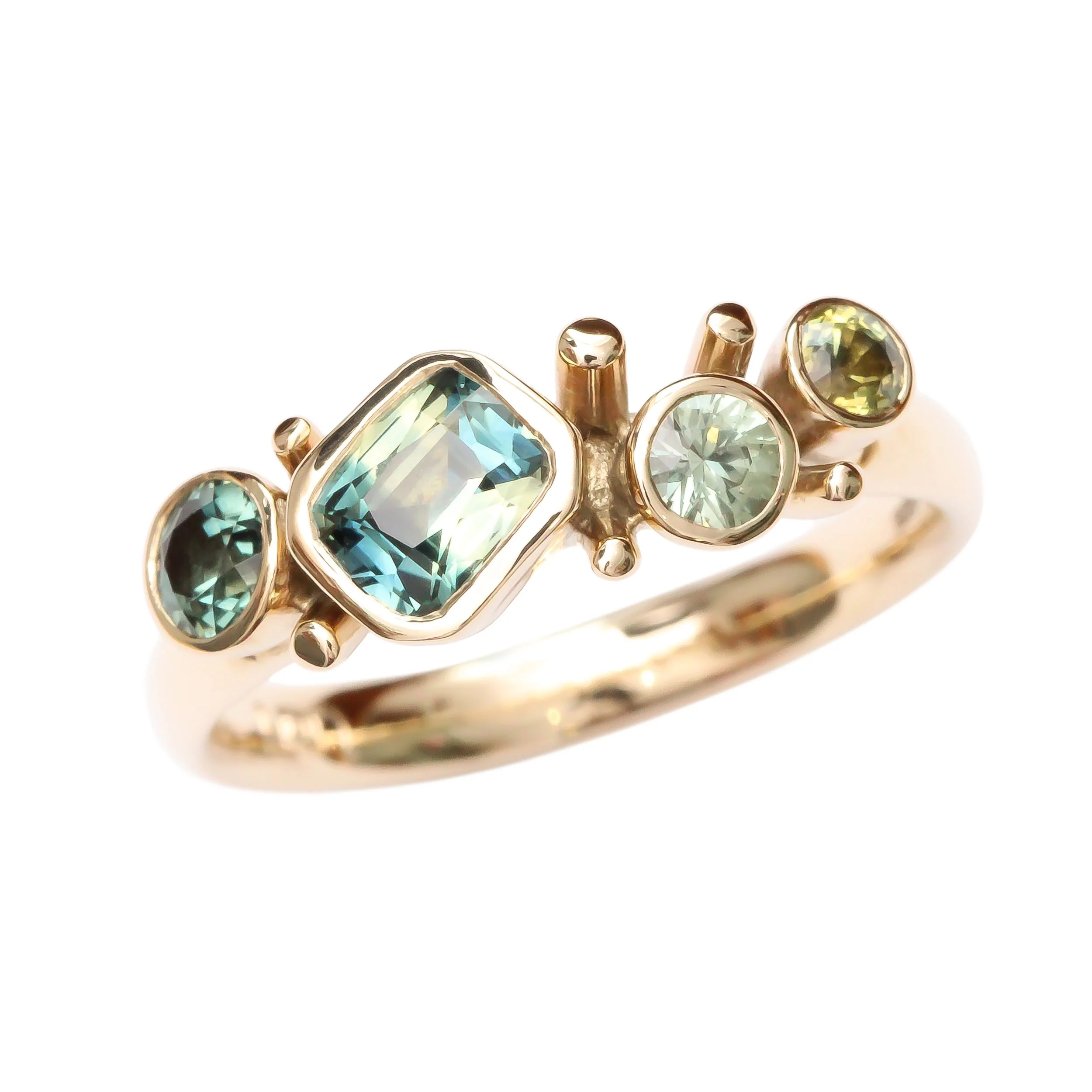 *New* Graduated Green Sapphires Showstopper