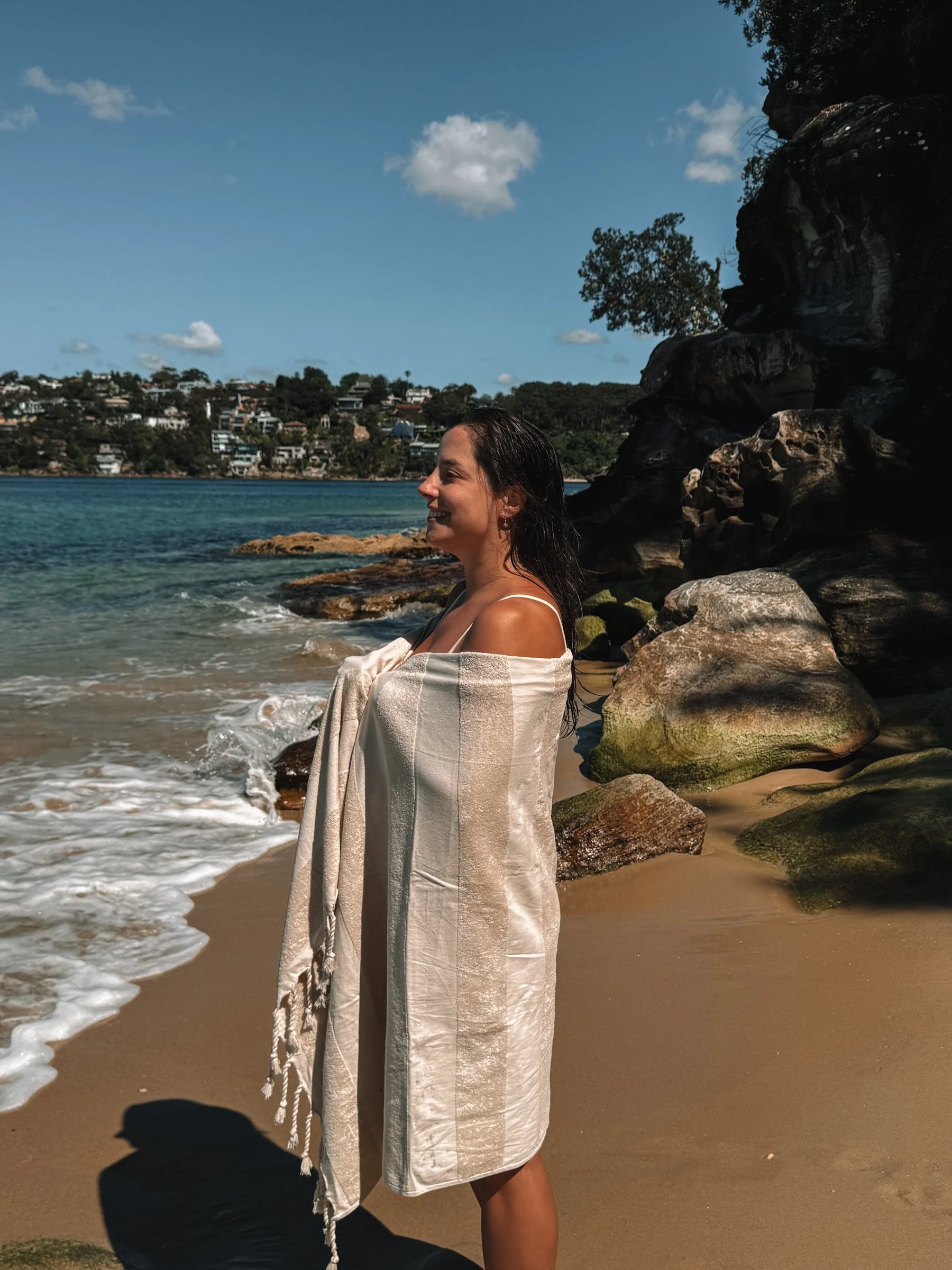 girl standing on sydney beach