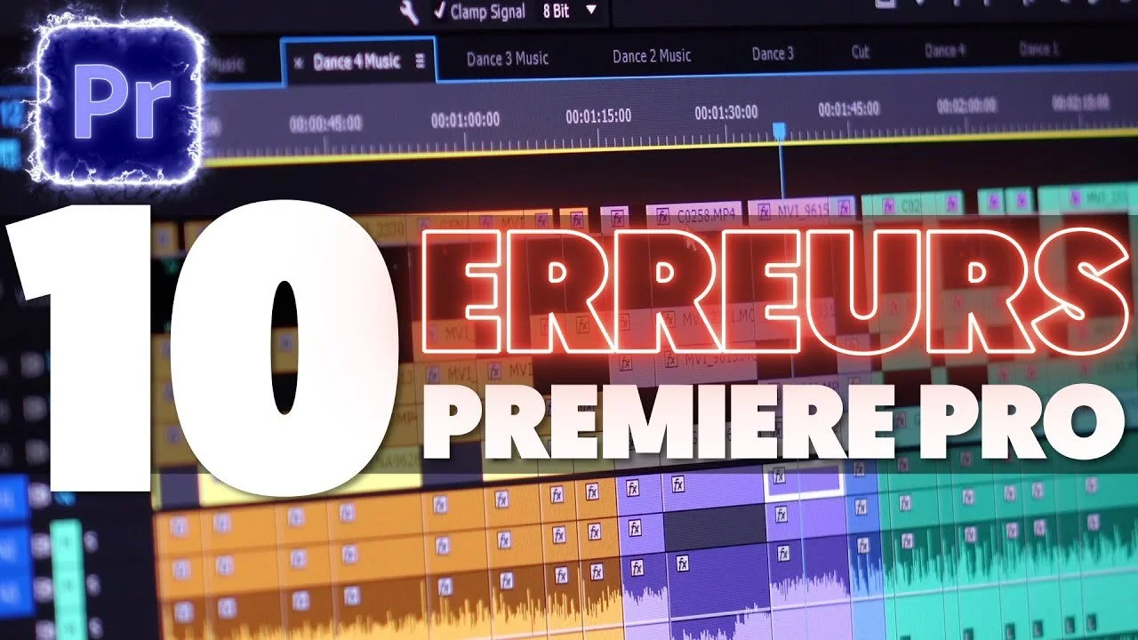10 PLUS GRAVES ERREURS des DÉBUTANTS sur PREMIERE PRO