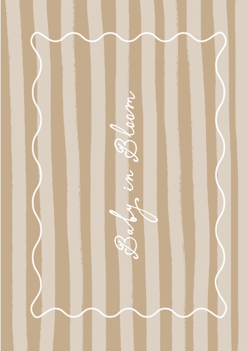 Baby in Bloom | Brown gender neutral baby shower card.png