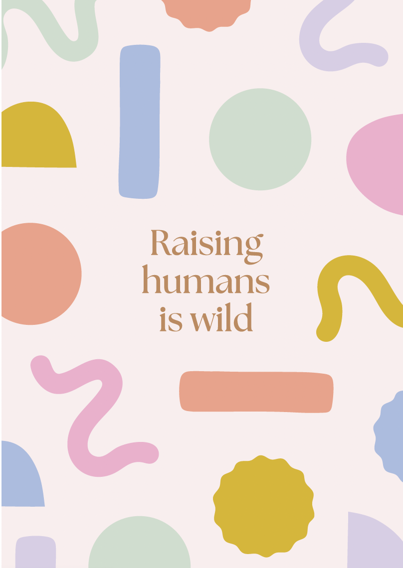 Raising Humans is Wild parents greeting card.png