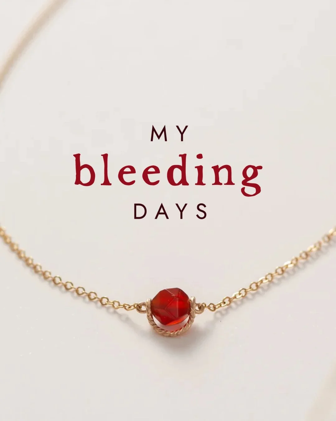 At the heart of @mybleedingdays is a story about honouring your body and prioritising self-care, especially during the moments when it matters most. We set out to create more than just jewellery, we wanted to design a brand that reflects the strength