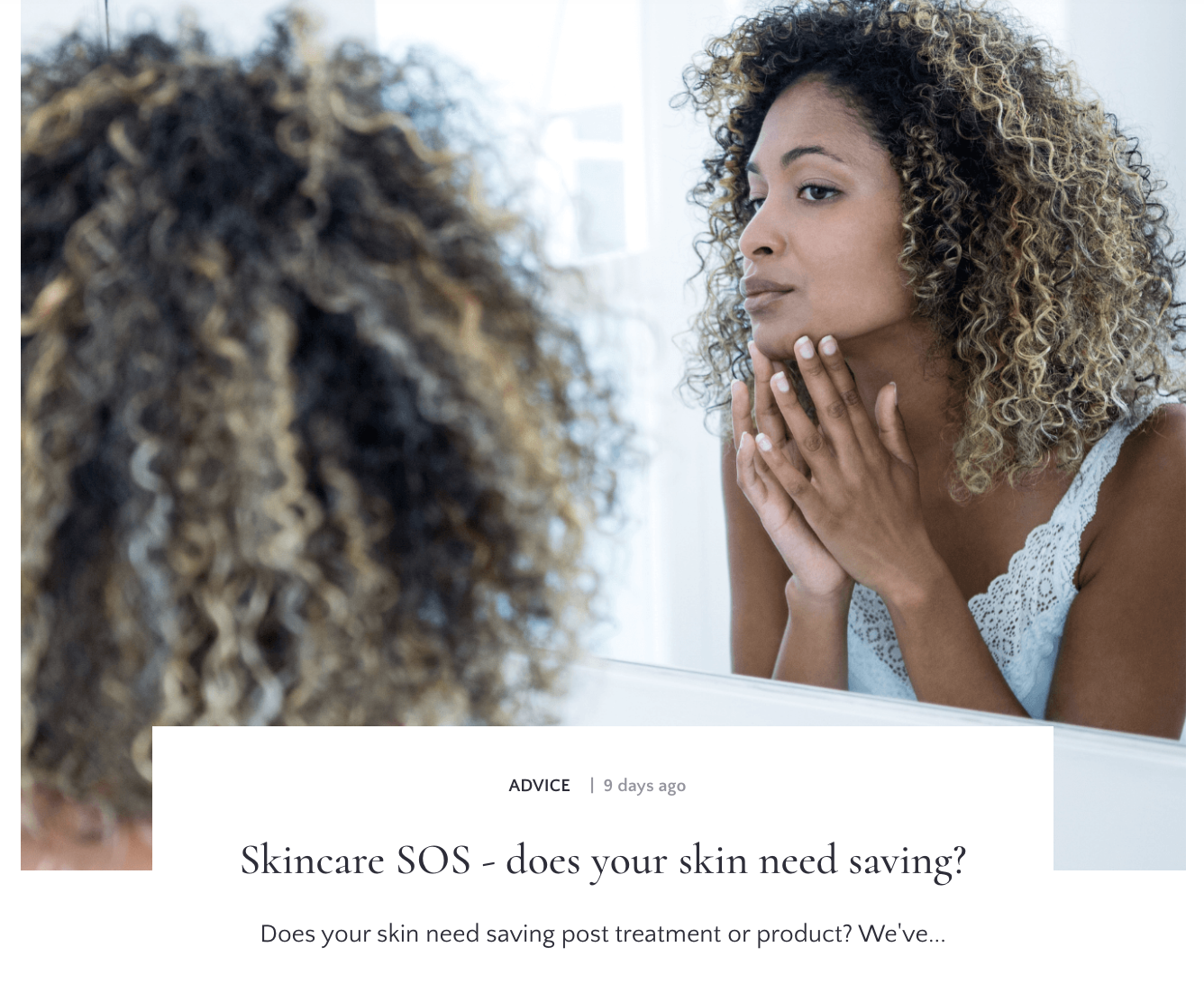 Skincare SOS - does your skin need saving?
for Etre Vous