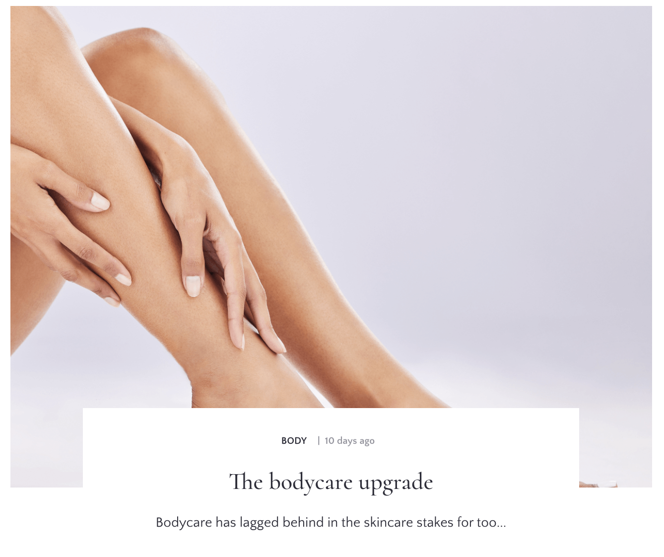 The bodycare upgrade for Etre Vous