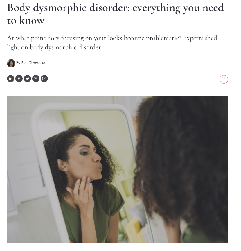 Body dysmorphic disorder: everything you need to know for Etre Vous