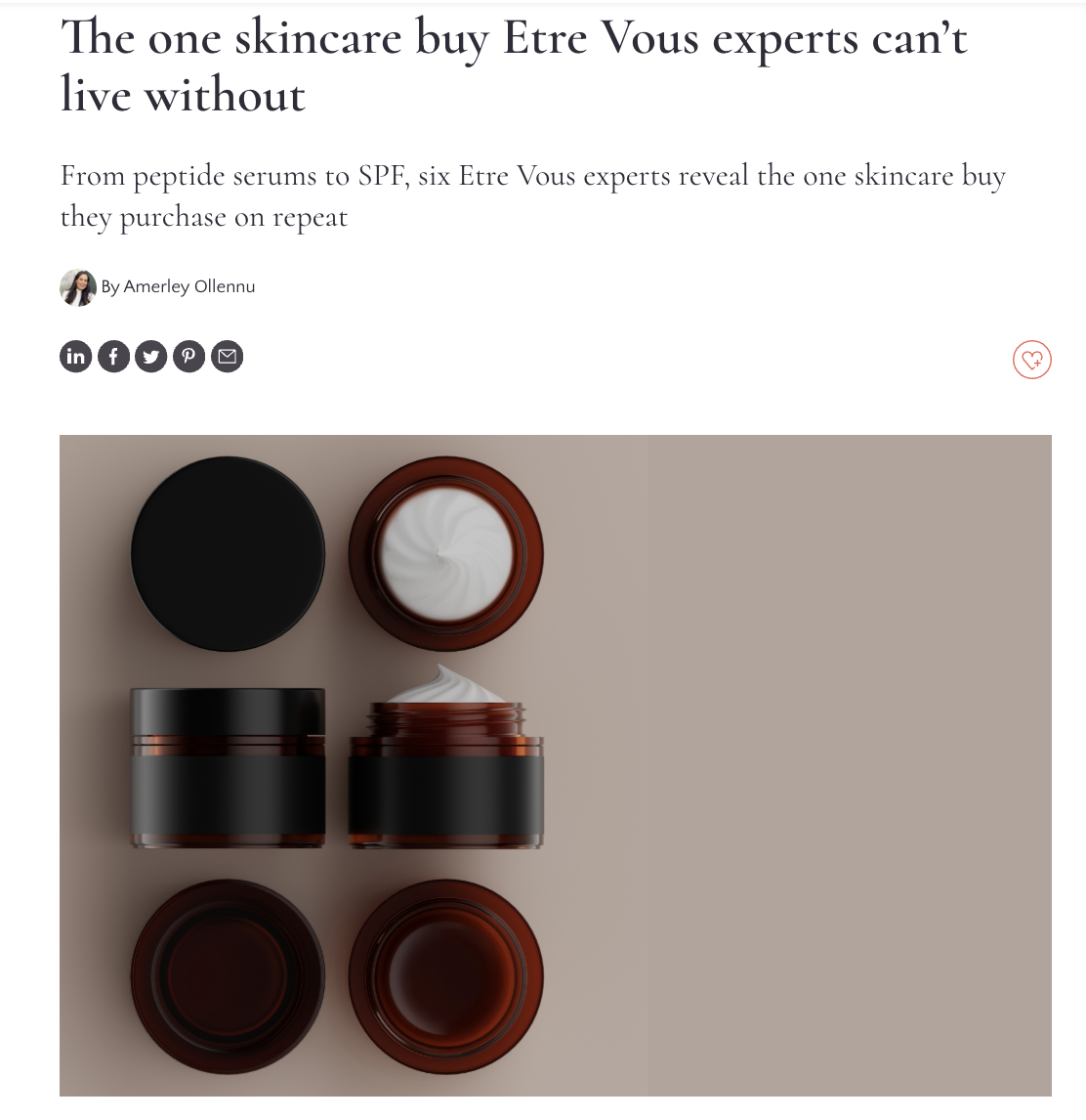 The one skincare buy EV experts can't live without for Etre Vous