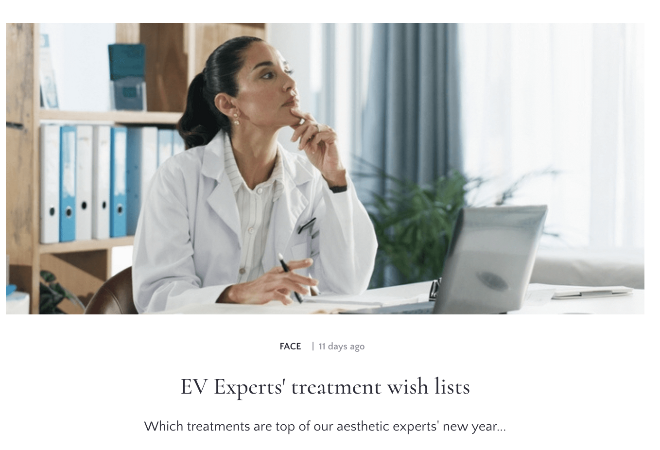 EV Experts' treatment wish lists for Etre Vous