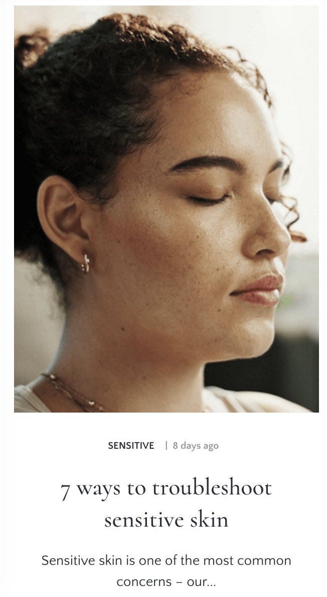 7 ways to troubleshoot sensitive skin for Etre Vous