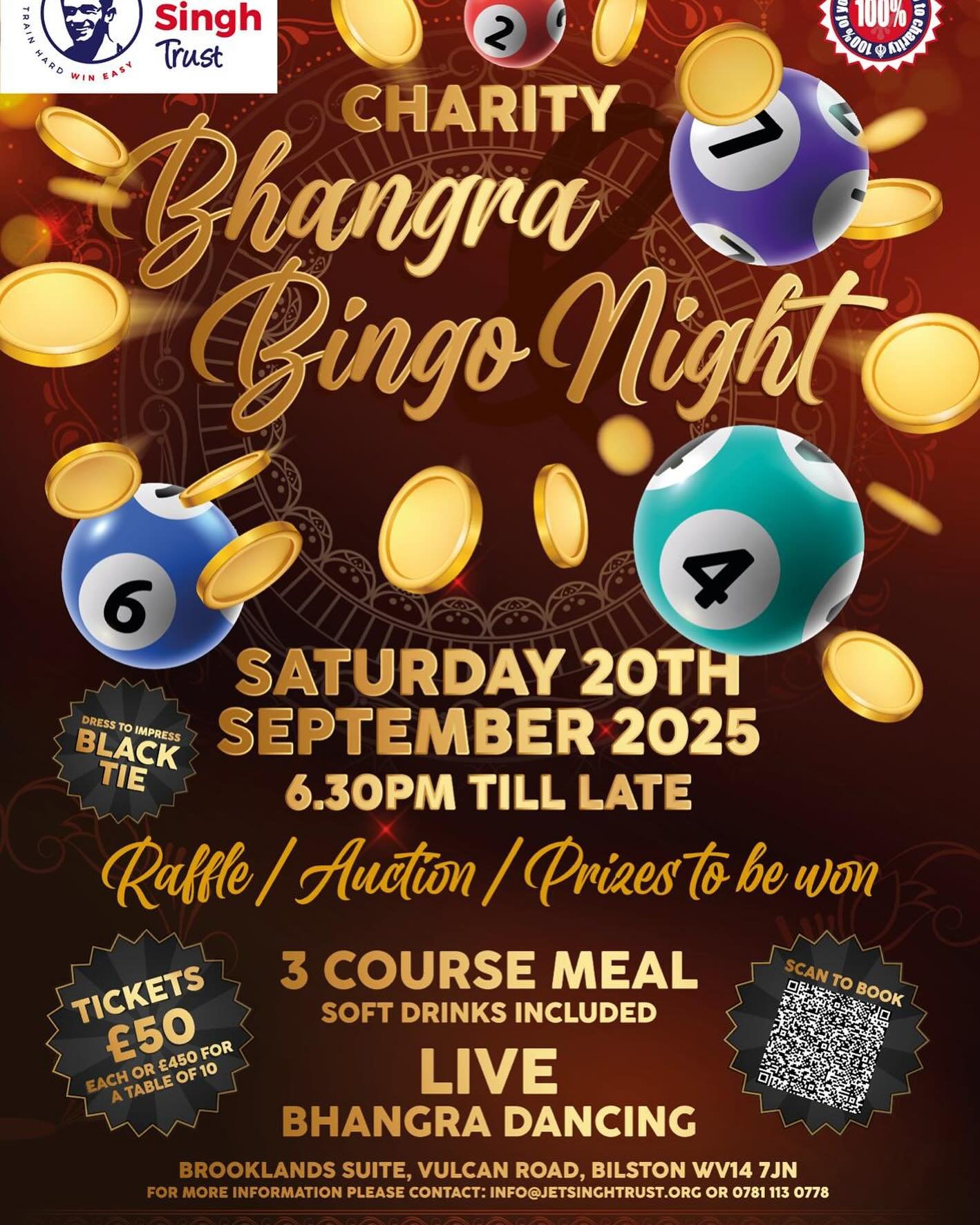 Charity Bhangra Bingo Night. Les come together to raise funds for good causes! To book visit eventbrite https://www.eventbrite.co.uk/e/charity-bhangra-bingo-tickets-1395529780139 or to save the booking fee get in touch via DM to book your table #bha