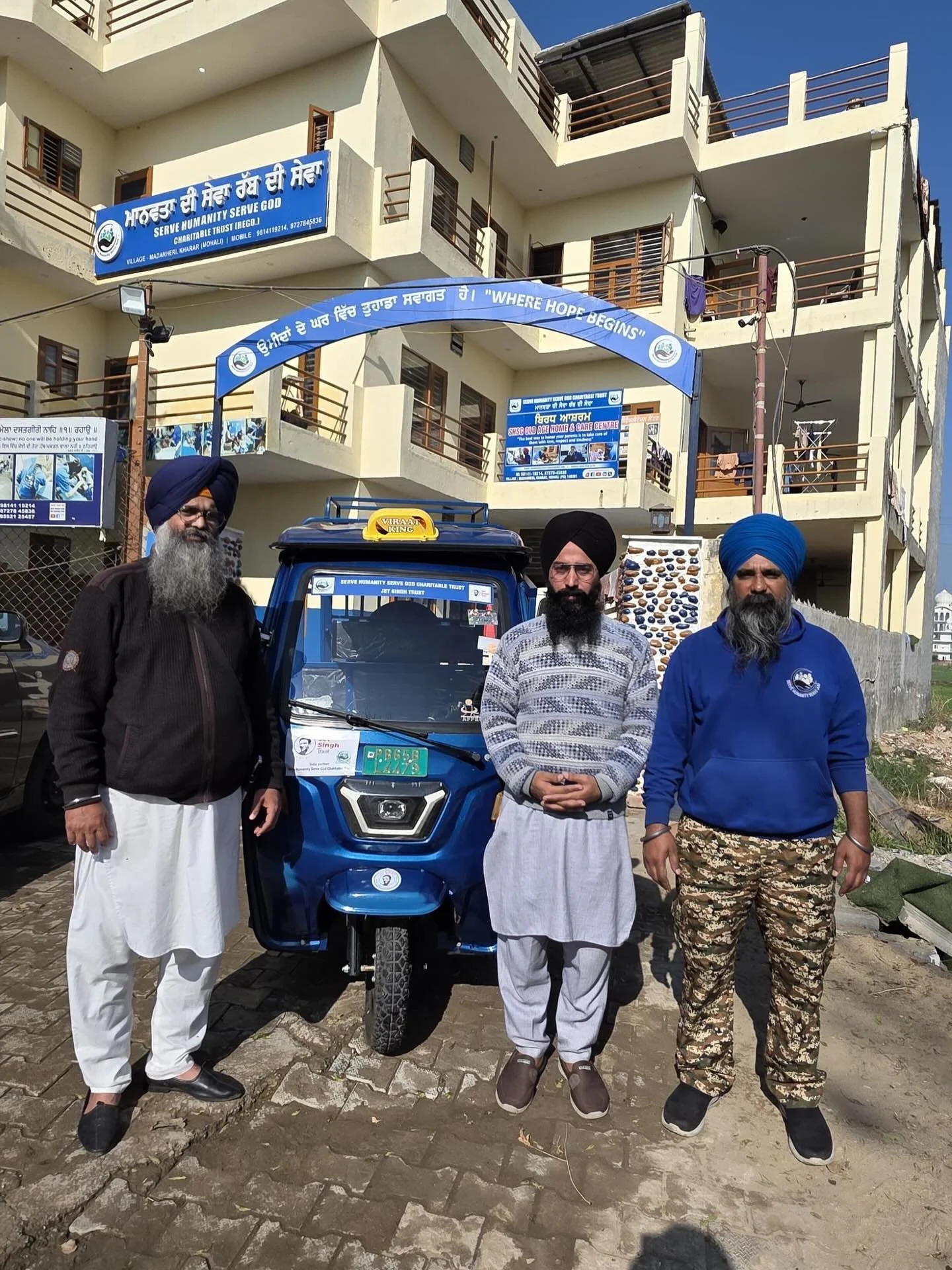 In loving memory of late Sardaar Paramjit Singh Chatha and Late Bibi Harjinder Kaur Chatha. Another e rickshaw has been donated to a very poor and needy soul to start his own business. This will help him earn a honest living which will help feed him 