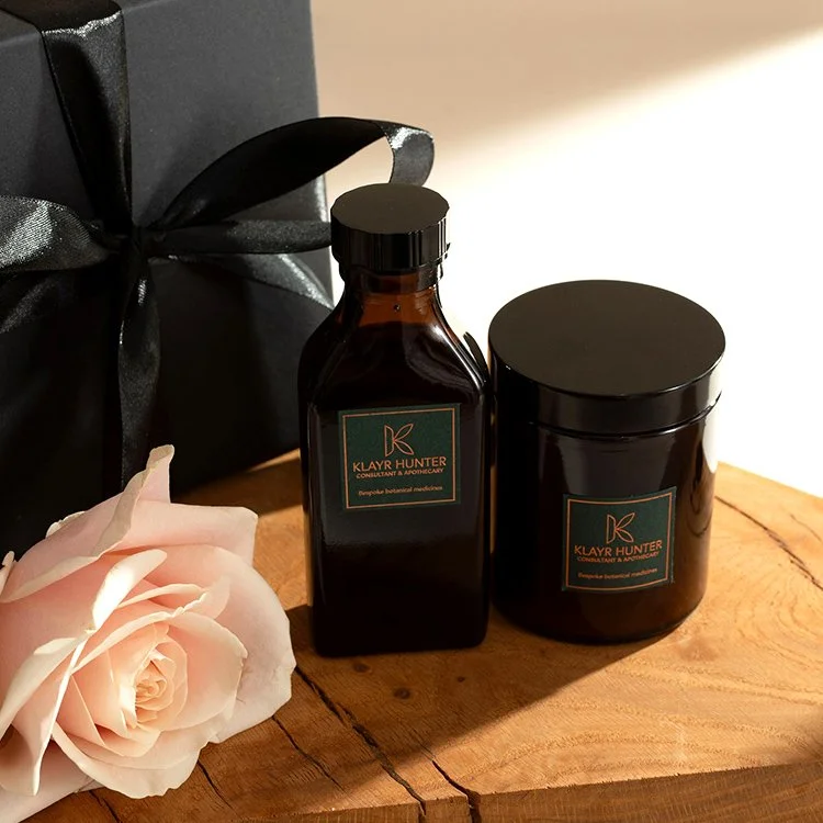 Organic Geranium Candle & Rose Syrup Gift Box