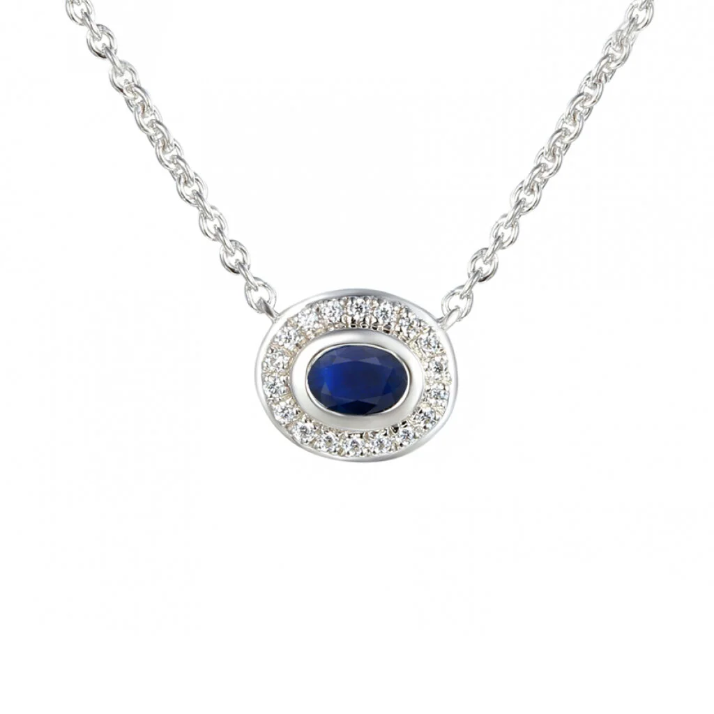 Silver Sapphire and Cubic Zirconia 