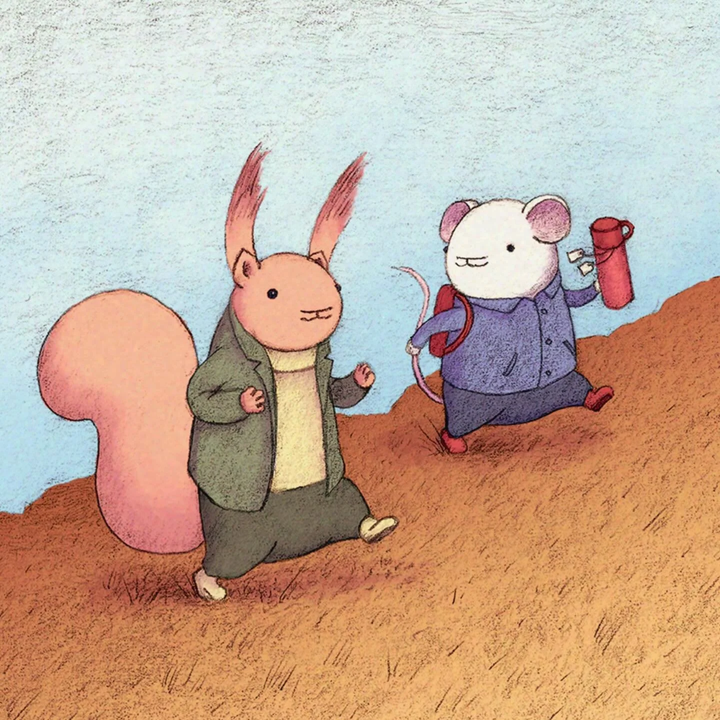 Some happy little friends for your Wednesday ☀️

#cosyart #woodlandanimals #mouseillustration #redsquirrel #hillwalking