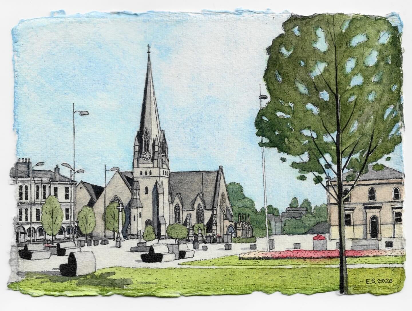 Last week&rsquo;s watercolour commission featuring some nice local buildings! I would love to paint your favourite places too. 

#helensburgh #helensburghscotland #scotlandarchitecture #scotlandart #lineandwash