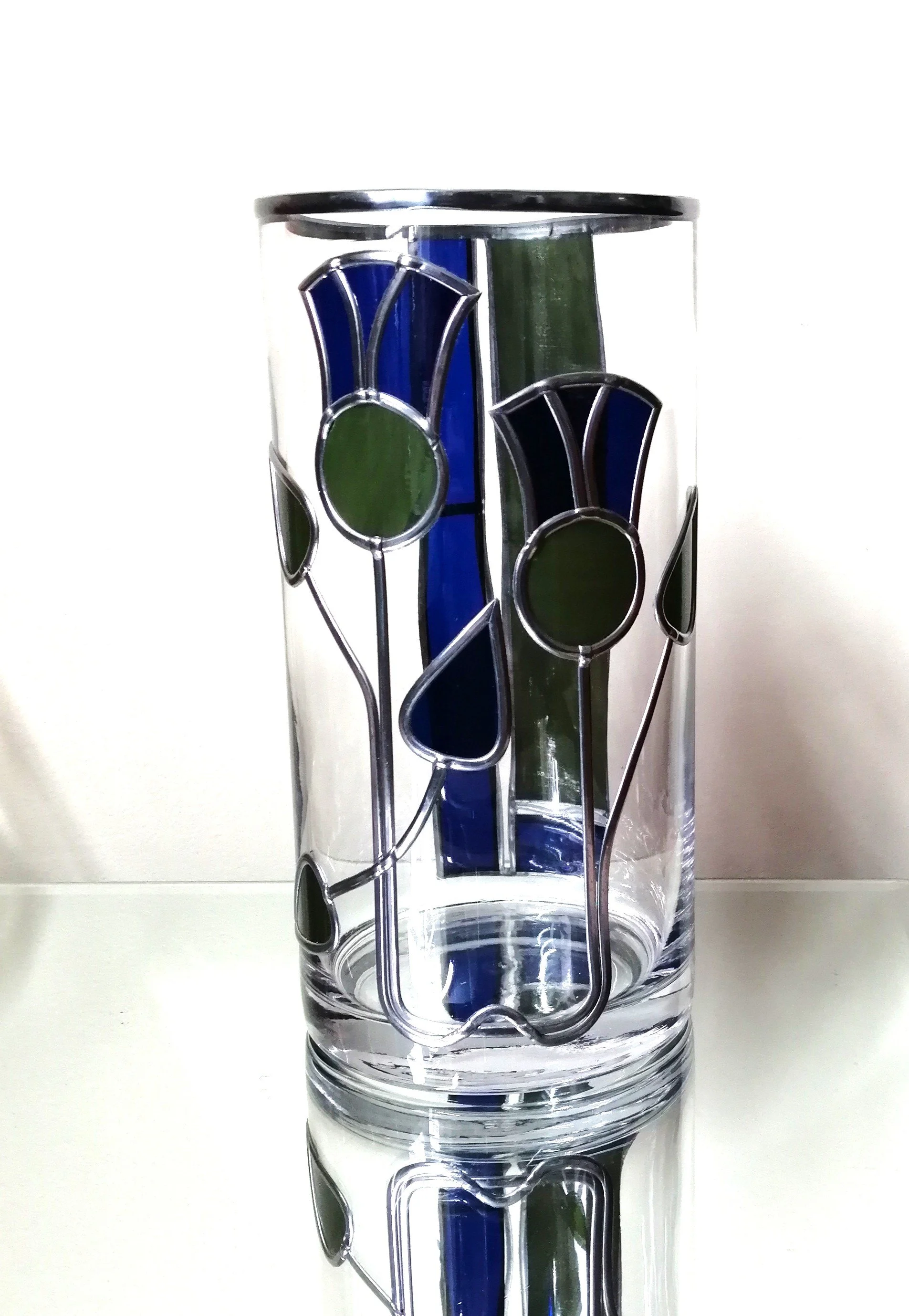 Swaying Thistles is a Stained Glass Effect Flower Vase