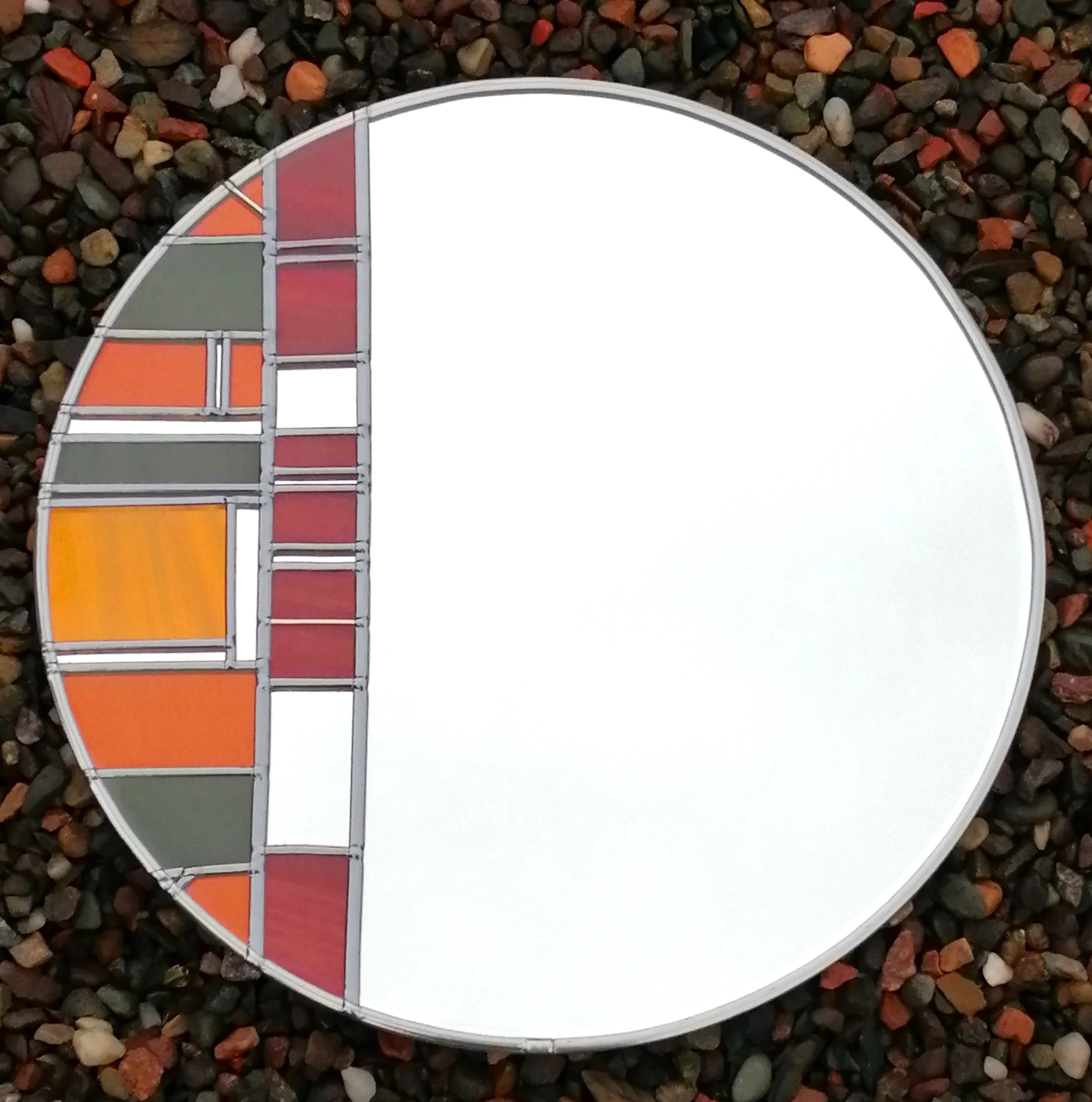 Relish is an Art Deco Stained Glass Effect Wall Mirror