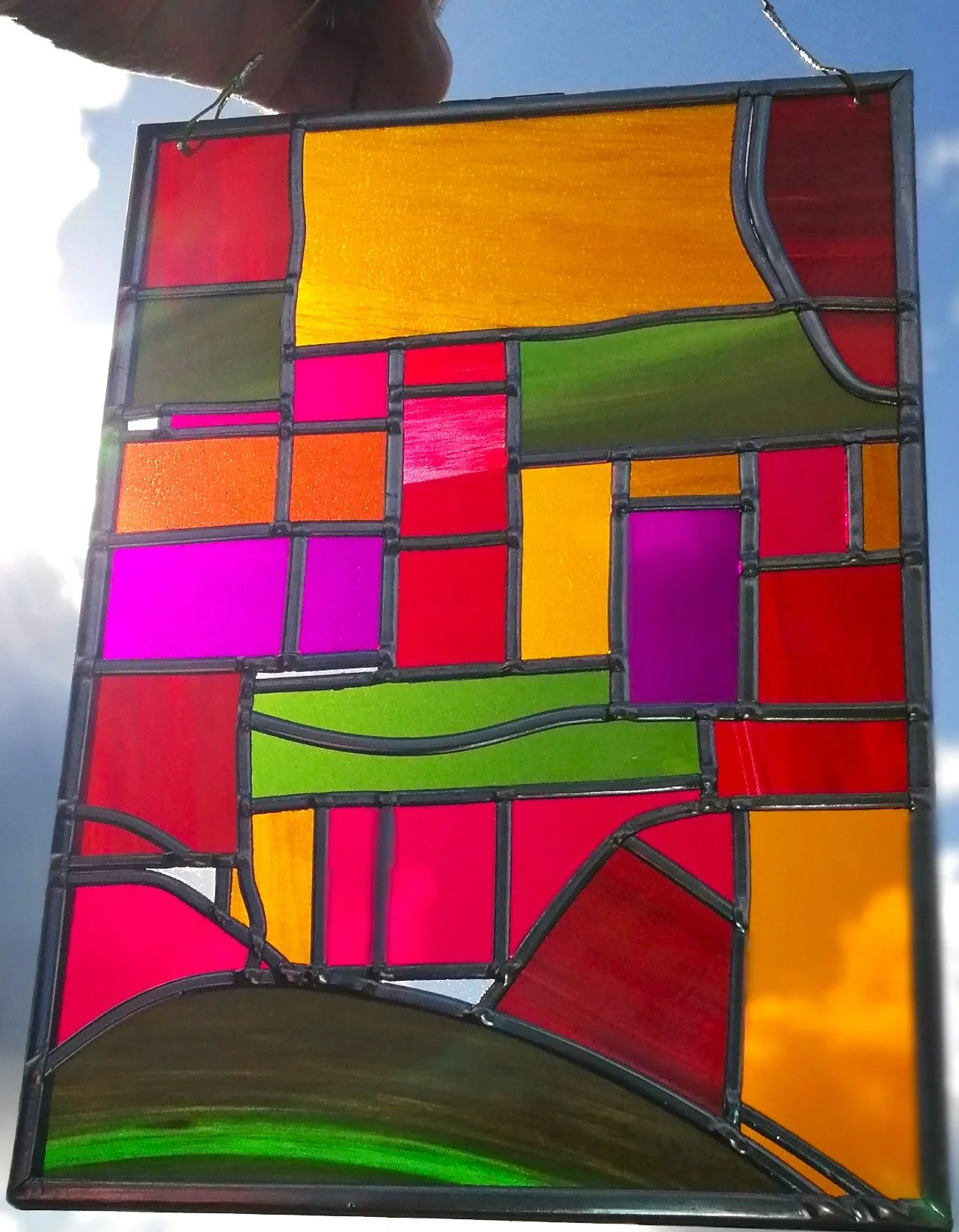 Cosy Nights In Stained Glass Effect Suncatcher Window Panel