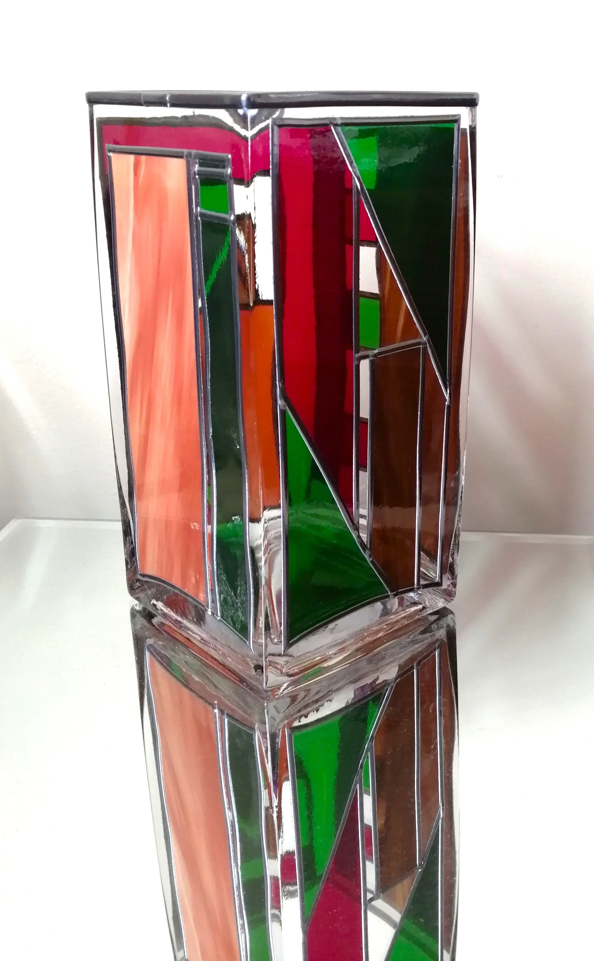 Vibrancy is a Stained Glass Effect Flower Vase