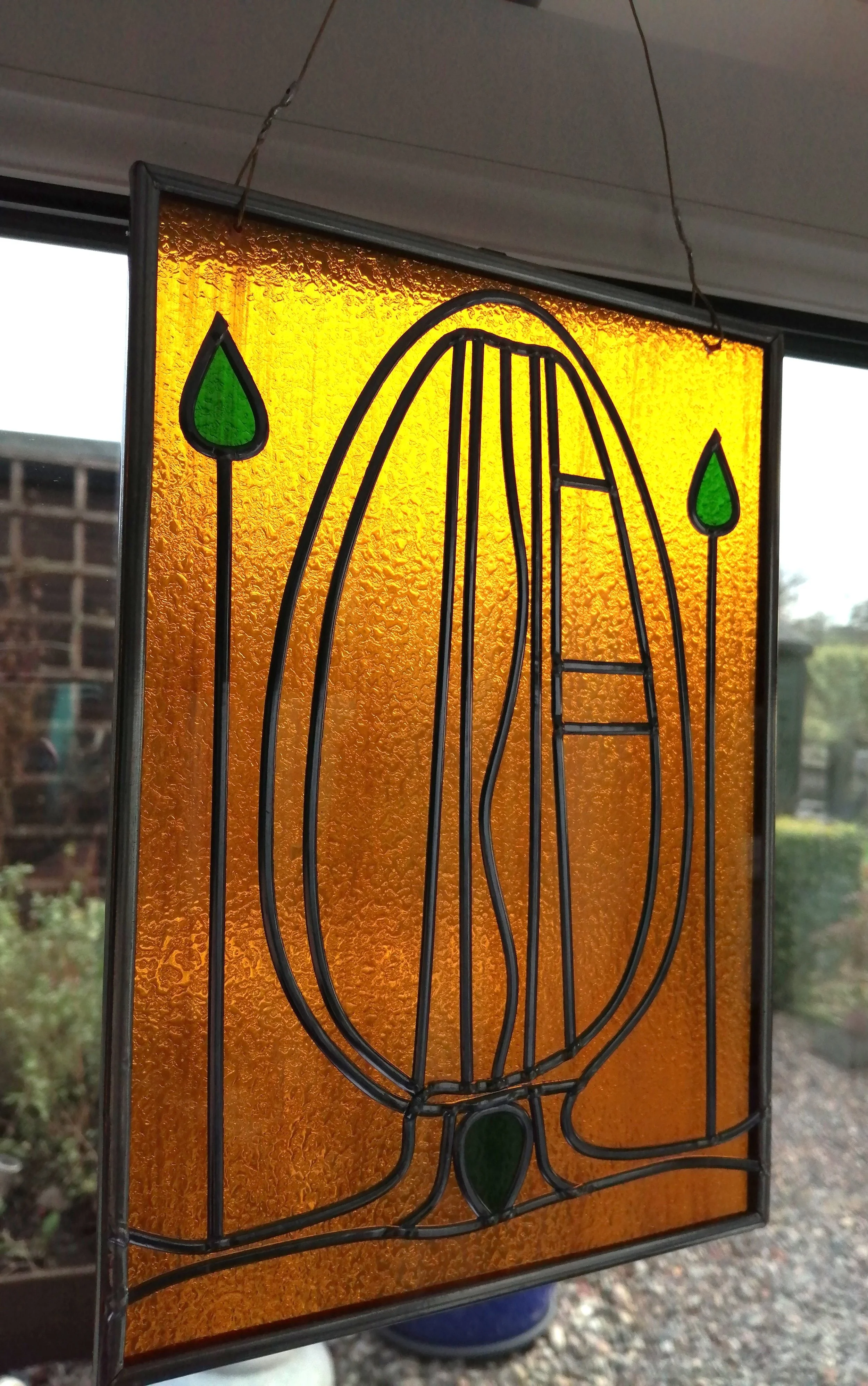 Comfort is a Hanging Stained Glass Effect Window Panel Suncatcher