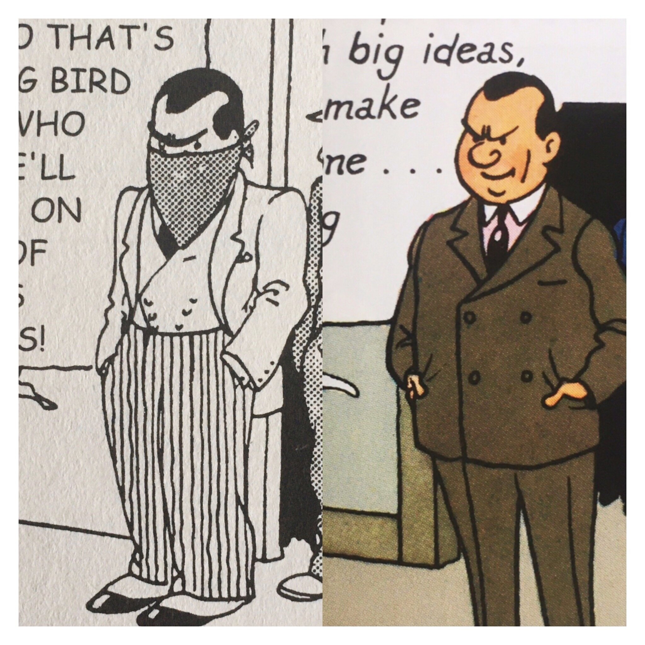  Al Capone remains the only real-life figure to appear in the Tintin series, though he is masked in the original edition (for some reason). 