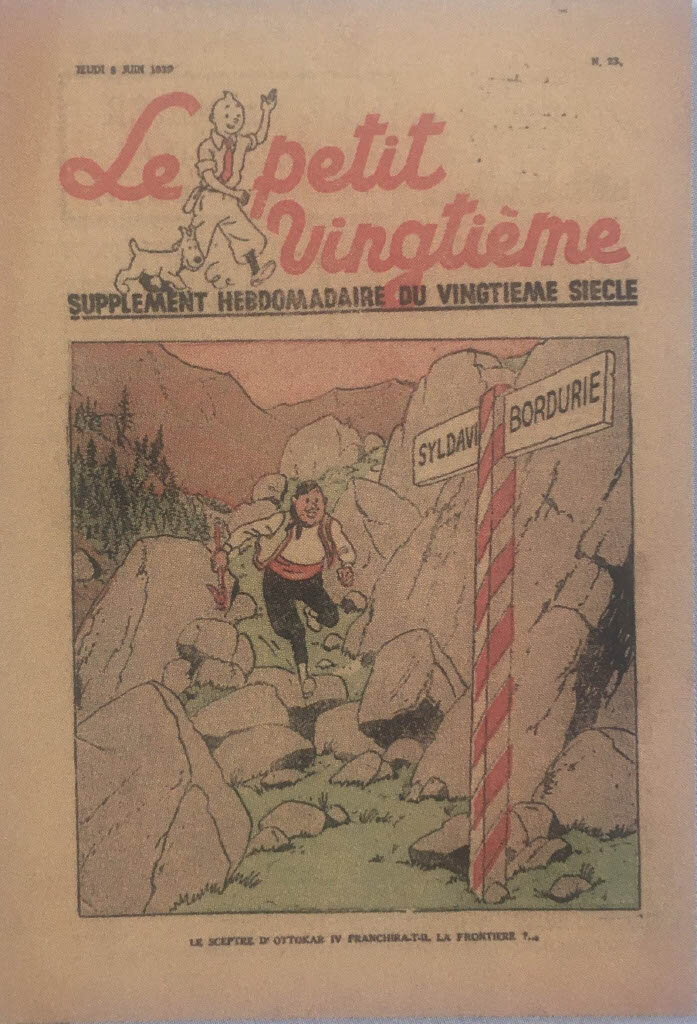 49 Sceptre Will the Sceptre of King Ottokar IV cross the frontier Cover illustration Le Petit Vingtieme June 8 1939.jpg