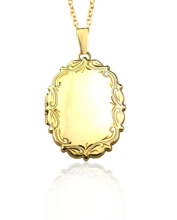 Oval Vintage Gold Locket — Onyx Goldsmiths
